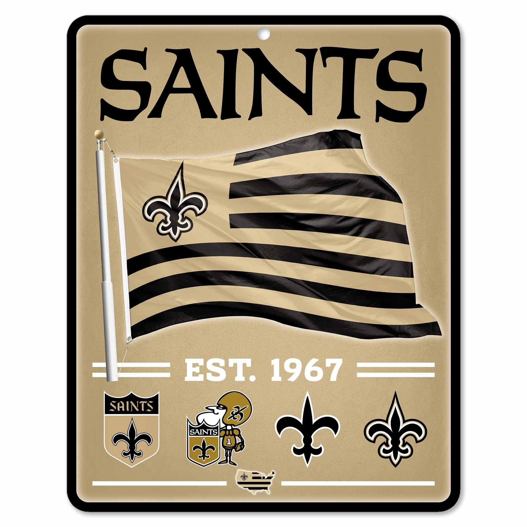 WinCraft New Orleans Saints Americana Banner Flag Sign - Sports Collectibles, Sports Memorabilia, Sports Fan Shop, Sports Gifts