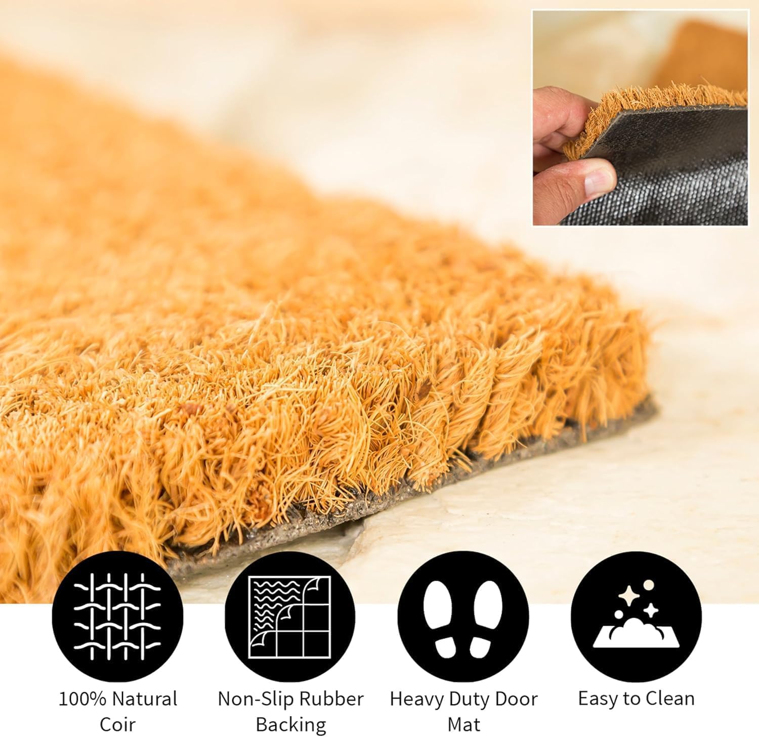 NCAA Indiana University Coir Doormat, CFP National Champions 2025-26, 28 x 16 Inches College Sports Coir Mat, Non Slip Back Front Door Welcome Floor Mat, Indoor Outdoor Entrance Rug - Sports Gifts, Sports Memorabilia, Sports Collectibles, Fan Shop