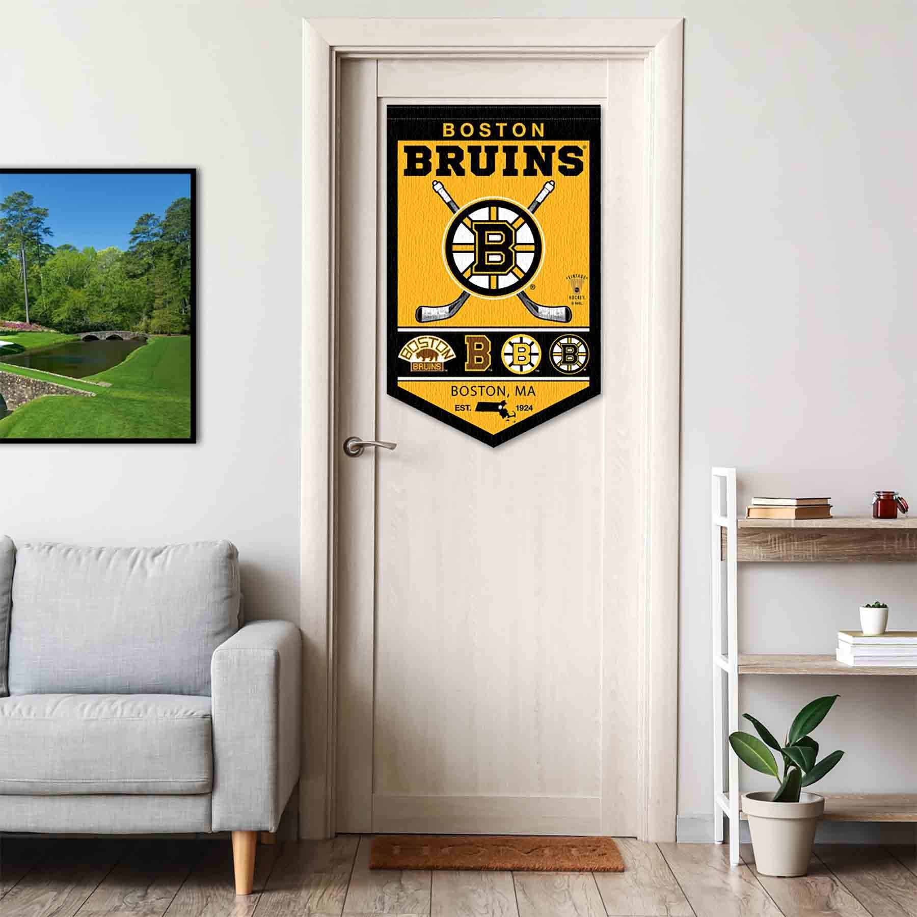 WinCraft Boston Bruins Heritage History Banner Pennant - Sports Collectibles, Sports Memorabilia, Sports Fan Shop, Sports Gifts