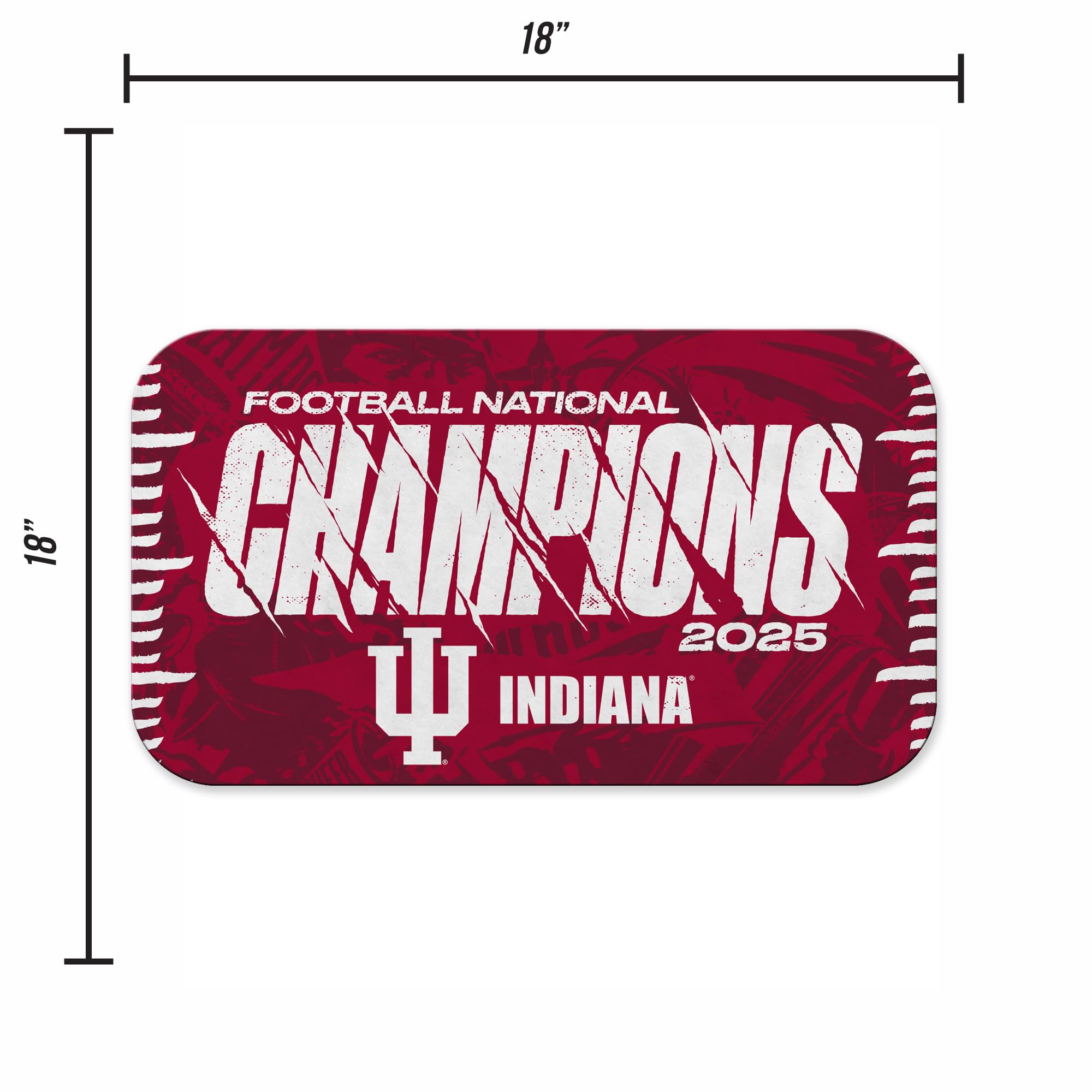 Rico Industries NCAA Indiana Hoosiers 2026 Football National Champions Shape Cut Pennant - Home and Living Room Décor - Soft Felt EZ to Hang - Sports Gifts, Sports Memorabilia, Sports Collectibles, Fan Shop