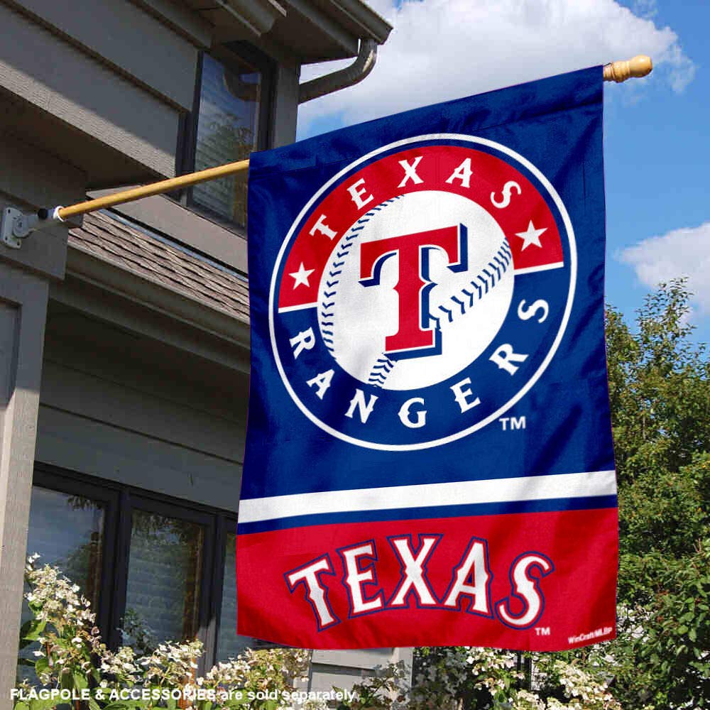 WinCraft Texas Rangers Double Sided House Flag - Sports Collectibles, Sports Memorabilia, Sports Fan Shop, Sports Gifts