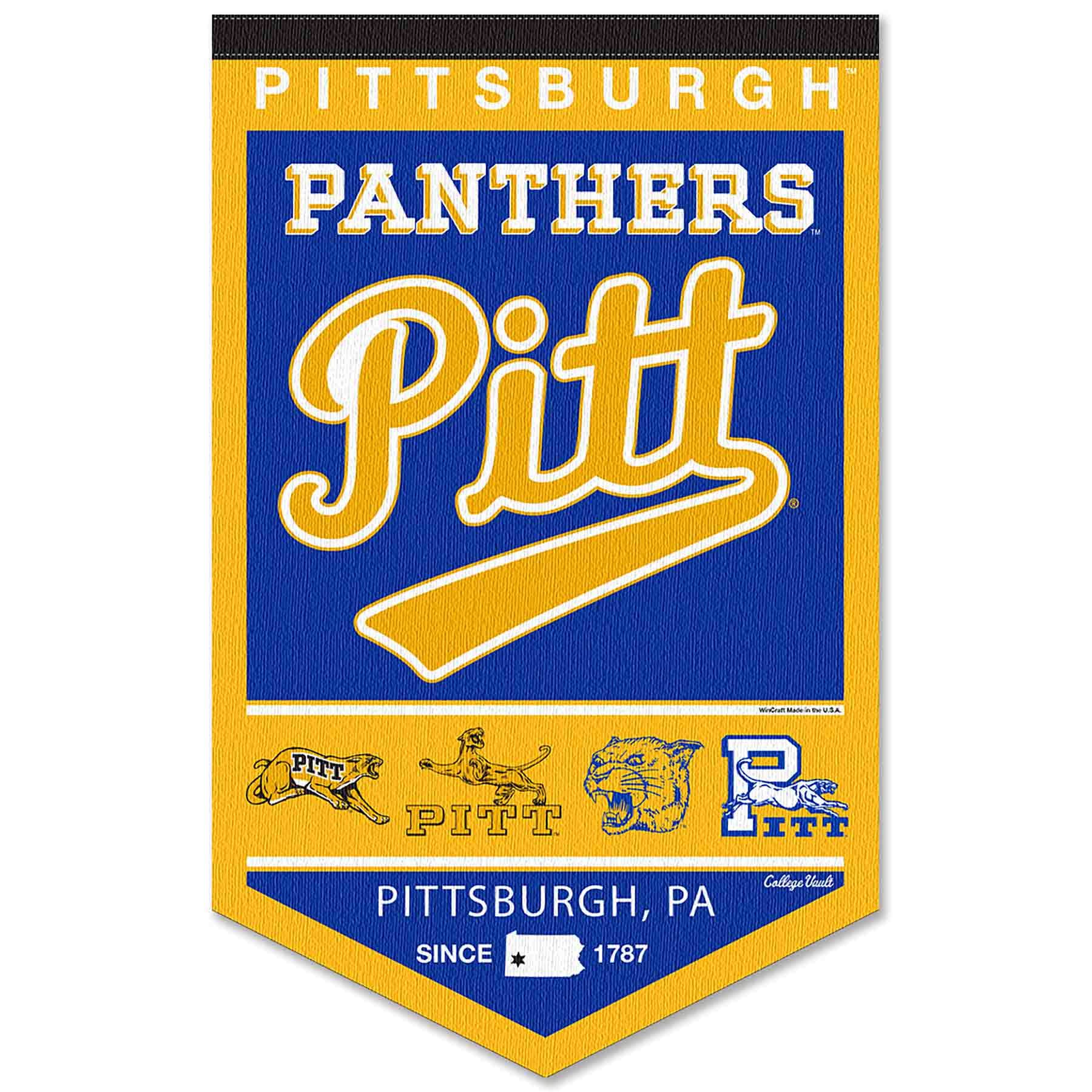College Flags & Banners Co. Pittsburgh Panthers Heritage History Banner Pennant - Sports Collectibles, Sports Memorabilia, Sports Fan Shop, Sports Gifts