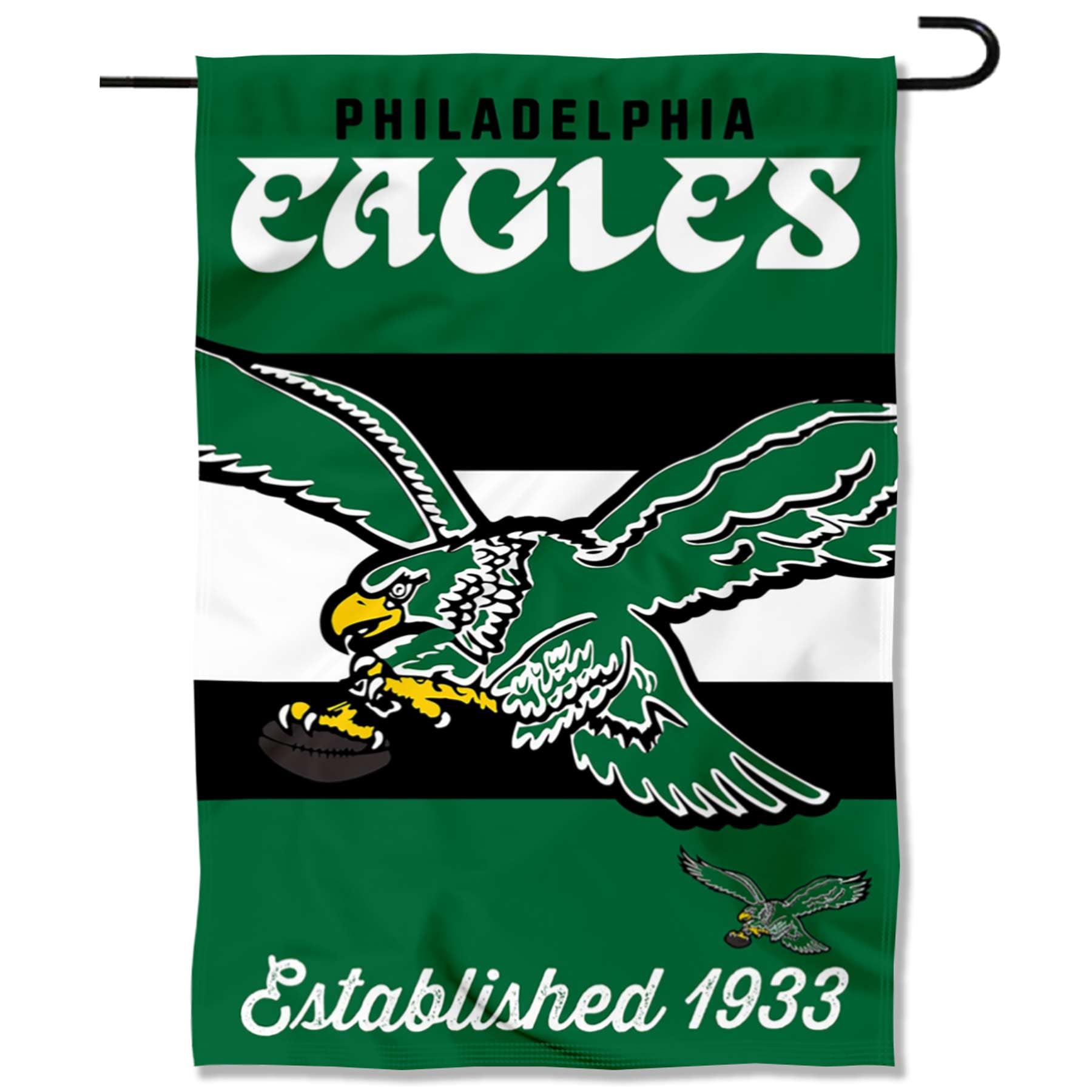 WinCraft Philadelphia Eagles Retro Vintage Throwback Double Sided Garden Flag - Sports Collectibles, Sports Memorabilia, Sports Fan Shop, Sports Gifts
