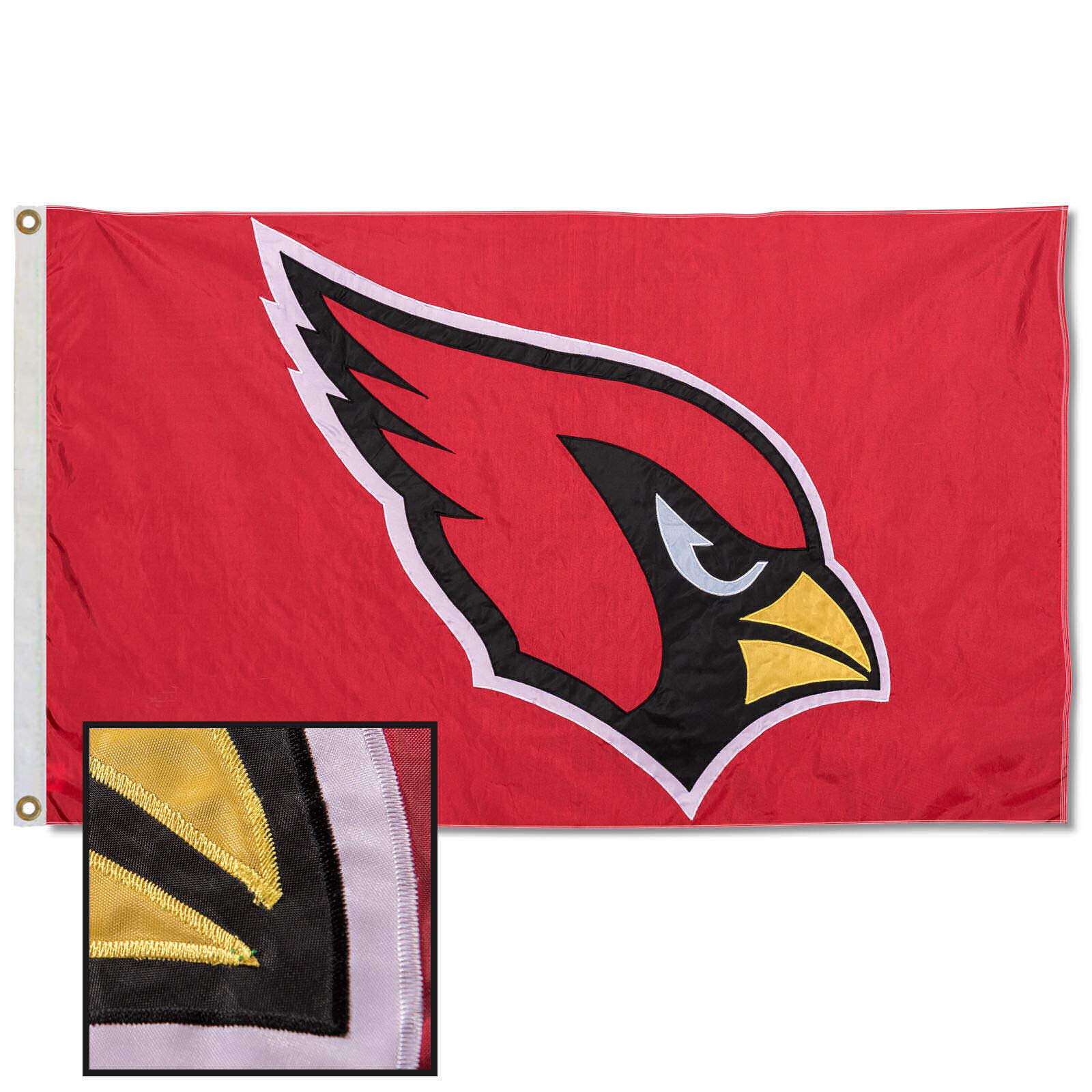 WinCraft Arizona Cardinals Embroidered Nylon Flag - Sports Collectibles, Sports Memorabilia, Sports Fan Shop, Sports Gifts