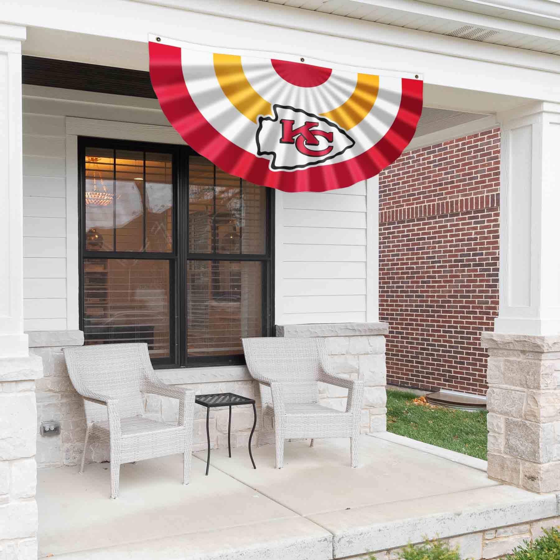 WinCraft Kansas City Chiefs Bunting Pleated Fan Banners - Sports Collectibles, Sports Memorabilia, Sports Fan Shop, Sports Gifts