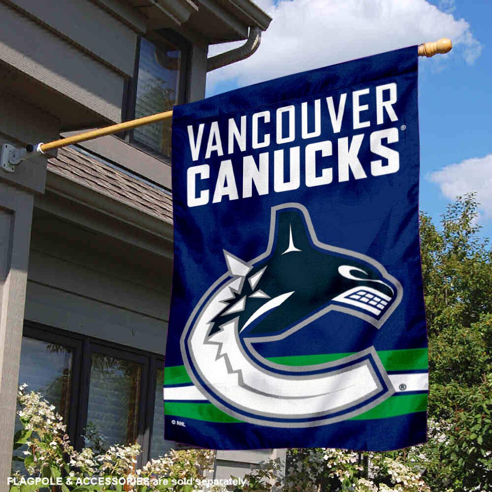 WinCraft Vancouver Canucks Double Sided Banner House Flag - Sports Collectibles, Sports Memorabilia, Sports Fan Shop, Sports Gifts