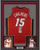 Framed Autographed/Signed Mario Chalmers 35x39 Miami Red Basketball Jersey JSA COA
