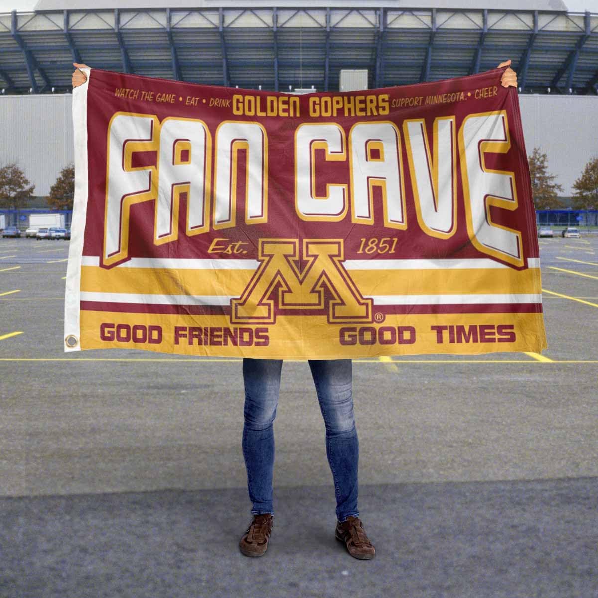 Minnesota Gophers Fan Man Cave Banner Flag - Sports Collectibles, Sports Memorabilia, Sports Fan Shop, Sports Gifts