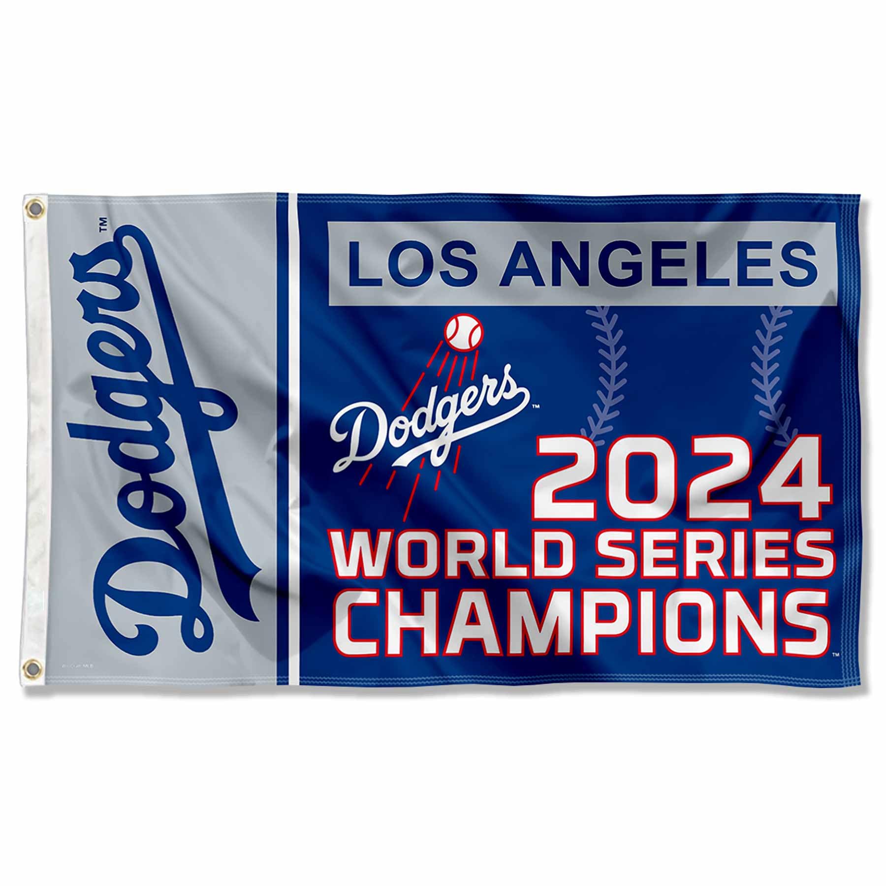 WinCraft Los Angeles Dodgers World Champions 2024 3x5 Foot Grommet Banner Flag - Sports Collectibles, Sports Memorabilia, Sports Fan Shop, Sports Gifts