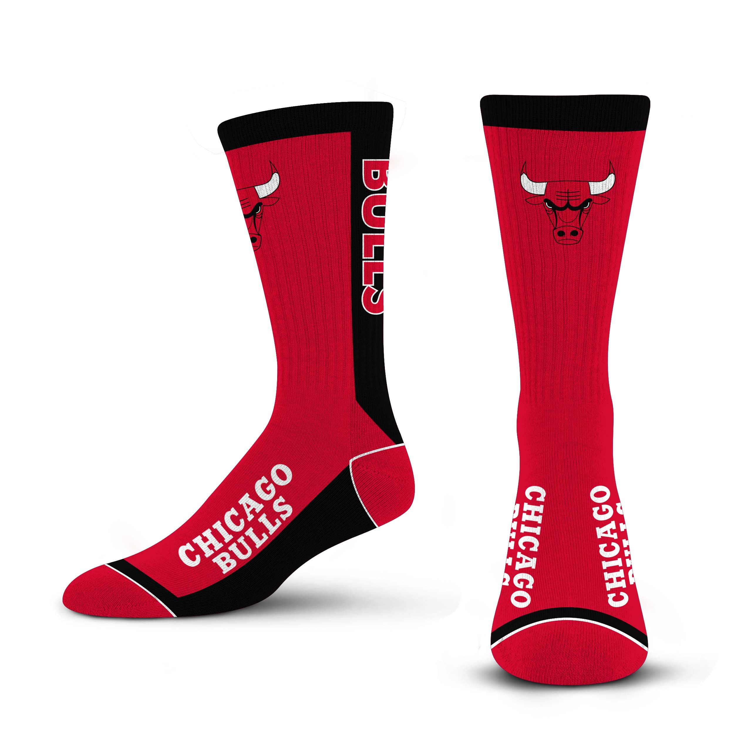 For Bare Feet NBA CHICAGO BULLS MVP Crew Sock Team Color Large - Sports Gifts, Sports Memorabilia, Sports Collectibles, Fan Shop