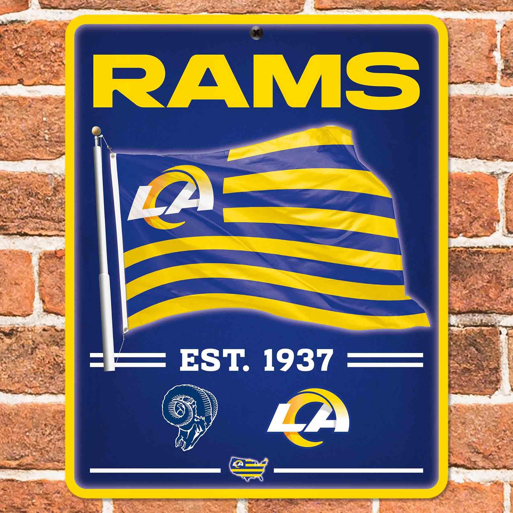 WinCraft Los Angeles Rams Americana Banner Flag Sign - Sports Collectibles, Sports Memorabilia, Sports Fan Shop, Sports Gifts