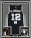 Framed Autographed/Signed LaMarcus Aldridge 35x39 San Antonio Black Basketball Jersey Beckett BAS COA