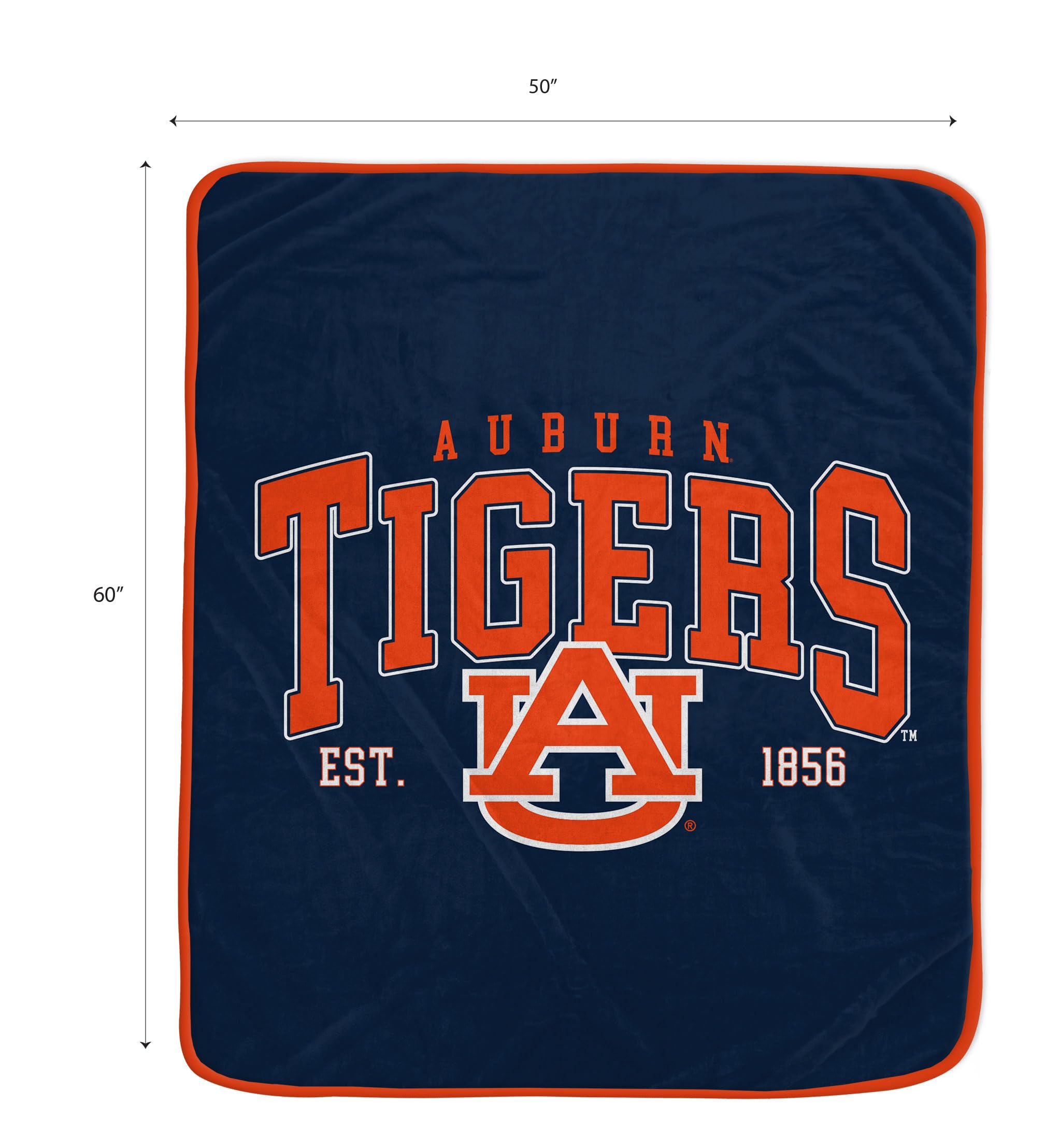 NCAA Auburn Tigers Vintage Arch Block Ultra Soft Blanket - Sports Gifts, Sports Memorabilia, Sports Collectibles, Fan Shop
