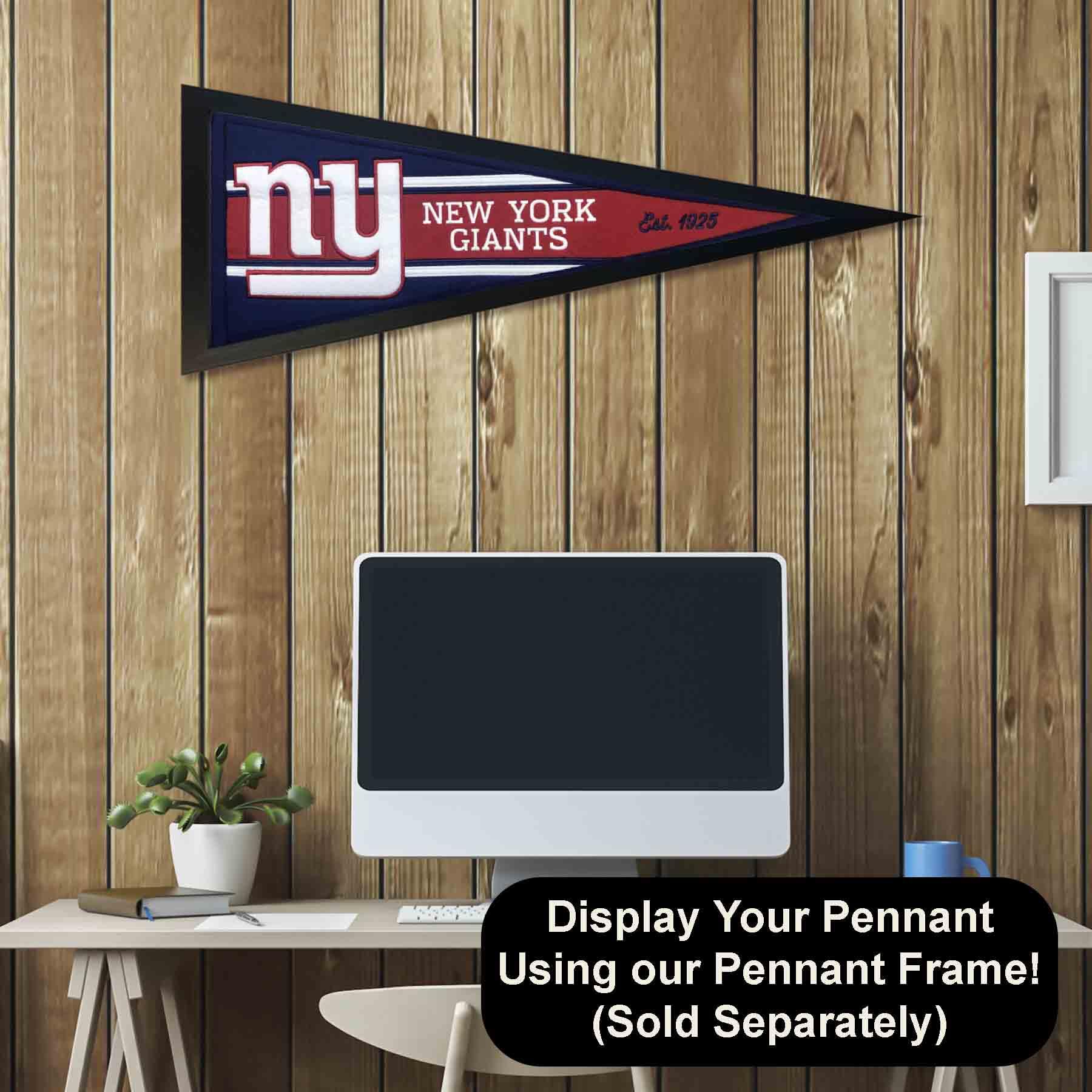 WinCraft New York Giants Embroidered and Sewn Pennant - Sports Collectibles, Sports Memorabilia, Sports Fan Shop, Sports Gifts