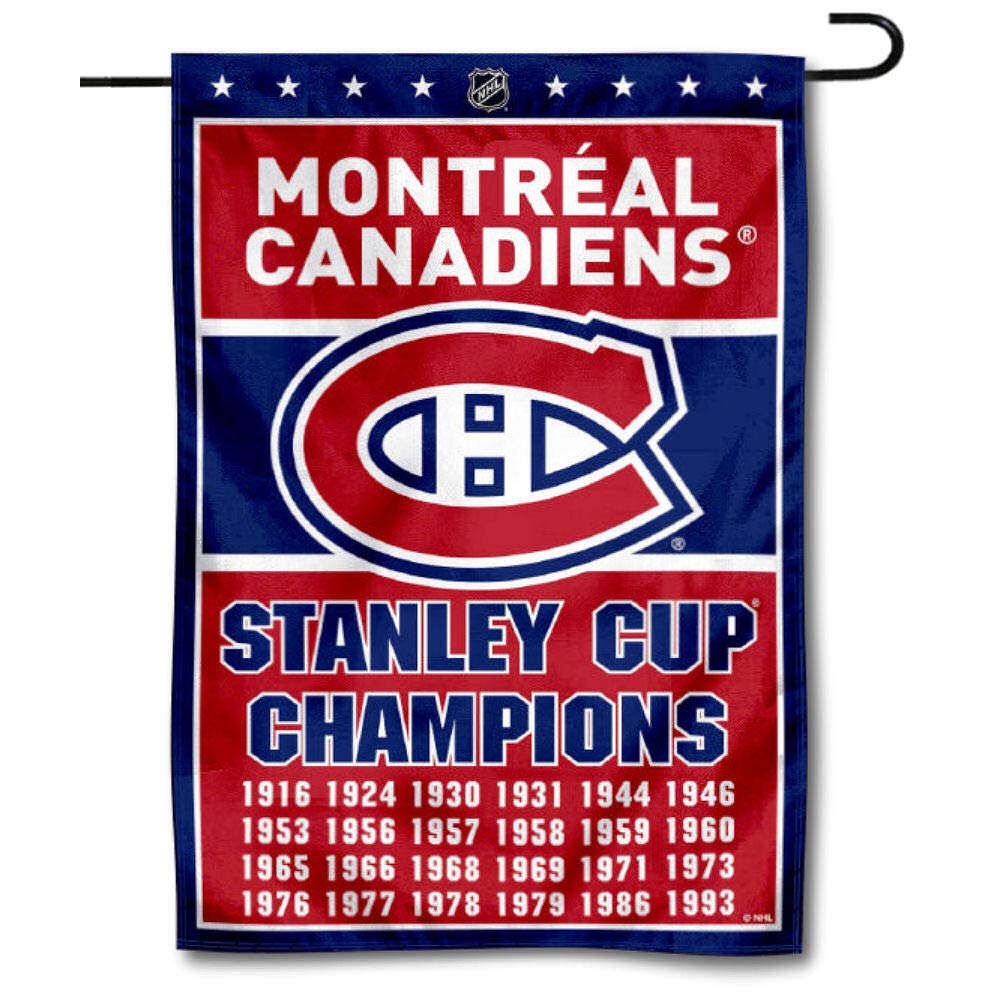 WinCraft Montreal Canadiens 24 Time Stanley Cup Champions Double Sided Garden Flag - Sports Collectibles, Sports Memorabilia, Sports Fan Shop, Sports Gifts