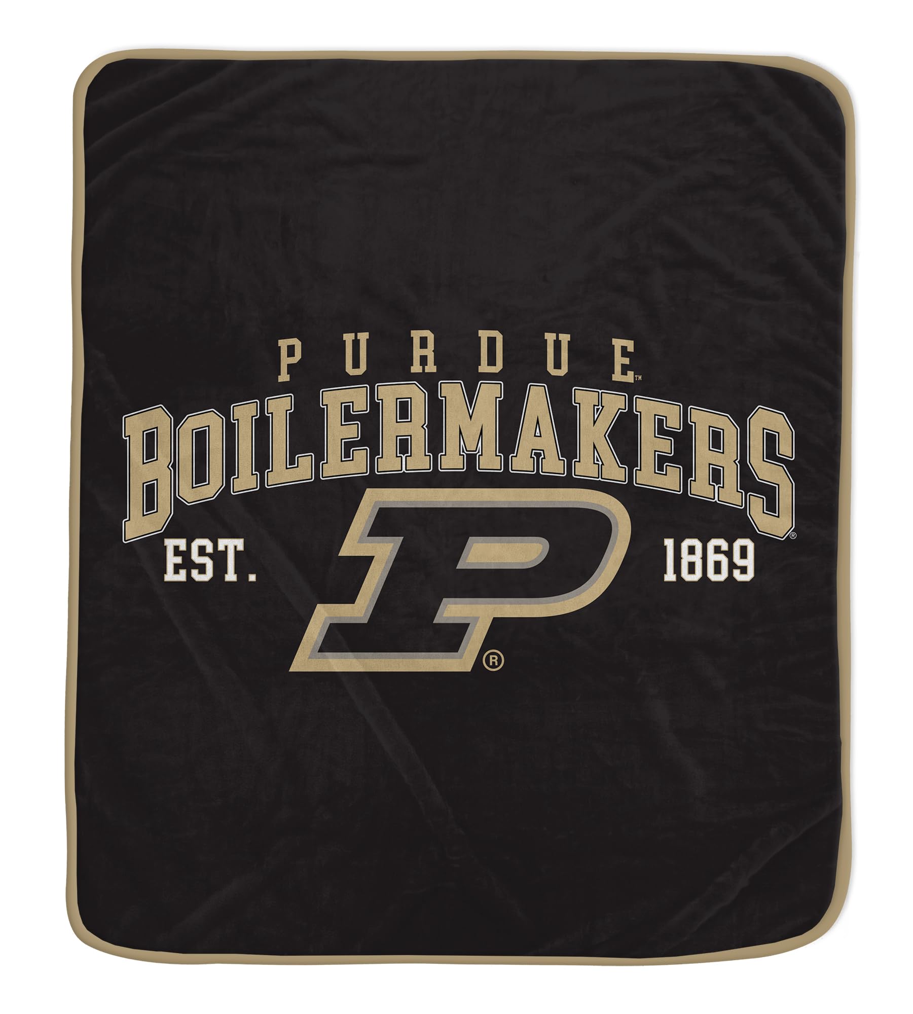 NCAA Purdue Boilermakers Vintage Arch Block Ultra Soft Blanket - Sports Gifts, Sports Memorabilia, Sports Collectibles, Fan Shop