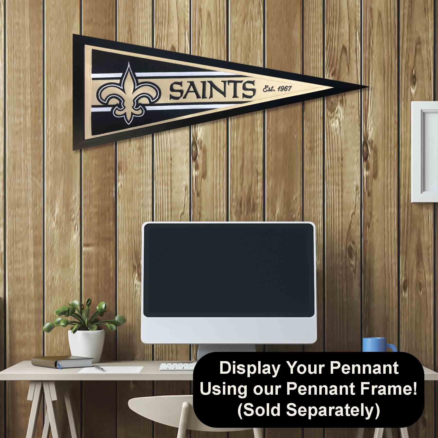 WinCraft New Orleans Saints Embroidered and Sewn Pennant - Sports Collectibles, Sports Memorabilia, Sports Fan Shop, Sports Gifts