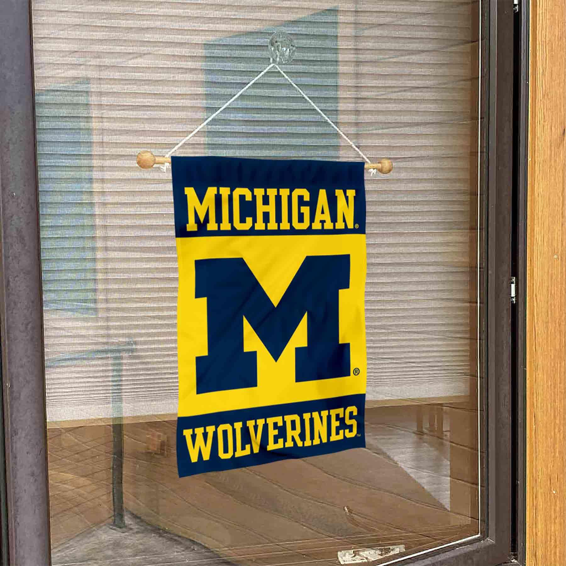 Michigan Team University Wolverines Gold Banner for Windows Doors and Walls - Sports Collectibles, Sports Memorabilia, Sports Fan Shop, Sports Gifts