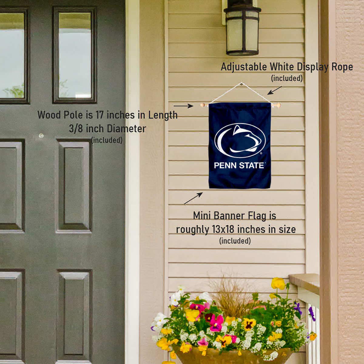 College Flags & Banners Co. Penn State Nittany Lions Banner for Windows Doors and Walls - Sports Collectibles, Sports Memorabilia, Sports Fan Shop, Sports Gifts