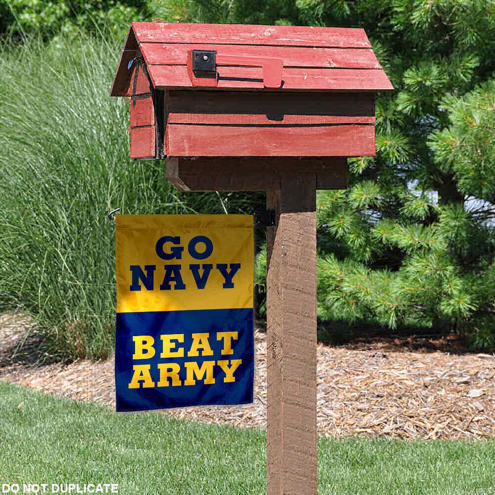 College Flags & Banners Co. US Navy Midshipmen Beat Army Garden Flag - Sports Collectibles, Sports Memorabilia, Sports Fan Shop, Sports Gifts