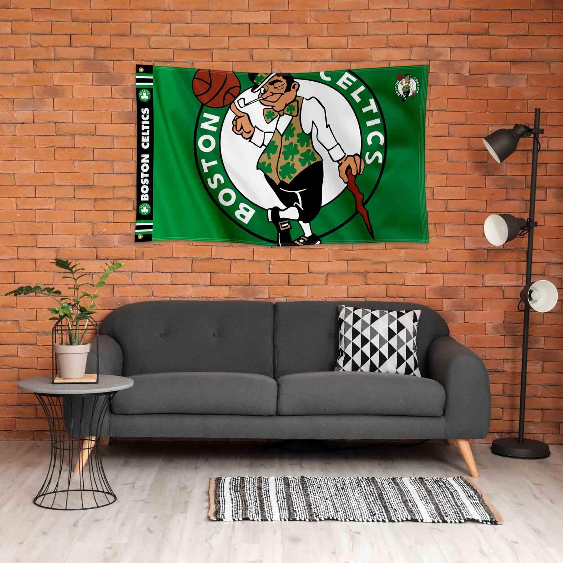 WinCraft Boston Celtics Printed Header 3x5 Premium Banner Flag - Sports Collectibles, Sports Memorabilia, Sports Fan Shop, Sports Gifts