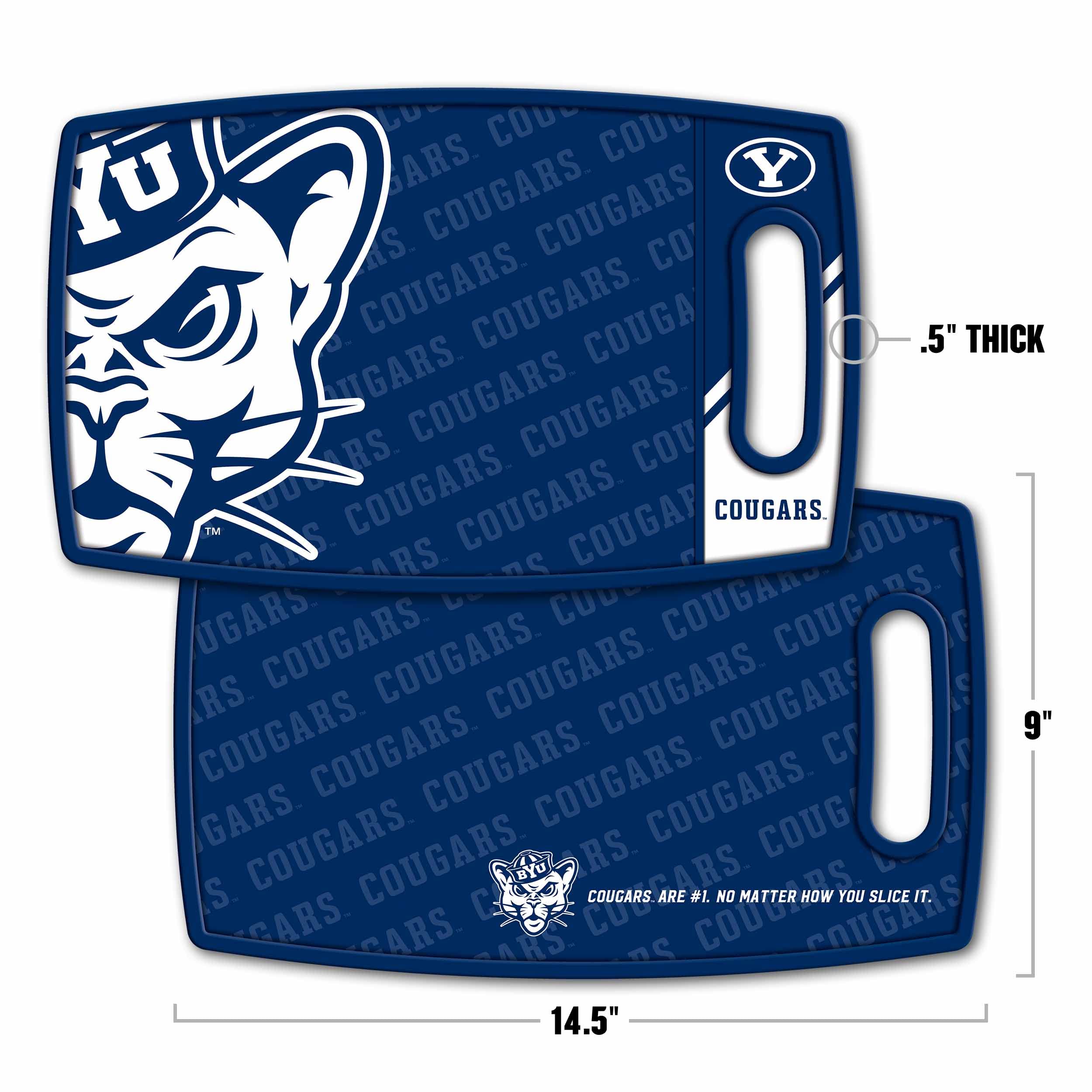 YouTheFan NCAA BYU Cougars Logo Series Cutting Board - Sports Collectibles, Sports Memorabilia, Sports Fan Shop, Sports Gifts