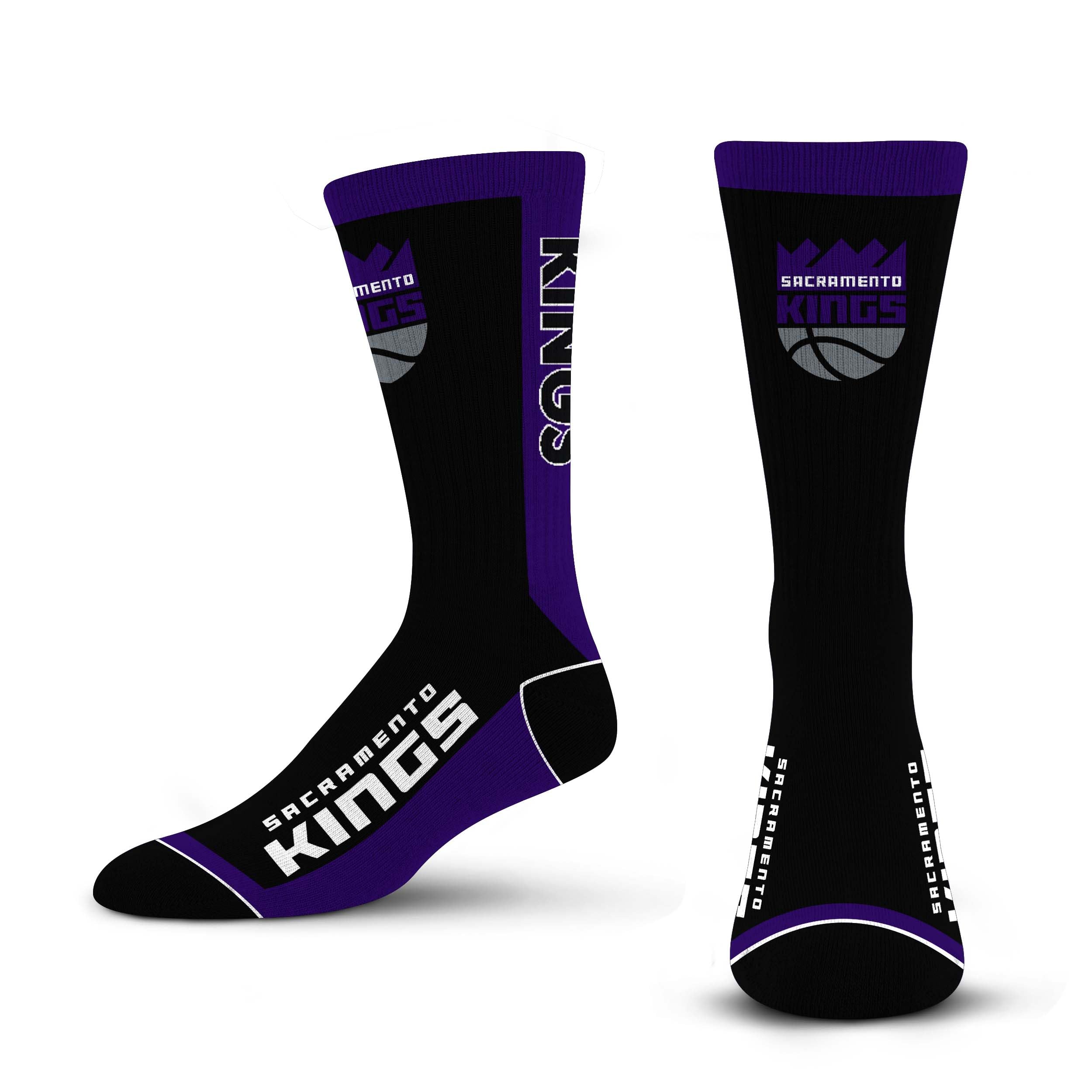 For Bare Feet NBA SACRAMENTO KINGS MVP Crew Sock Team Color Large - Sports Gifts, Sports Memorabilia, Sports Collectibles, Fan Shop