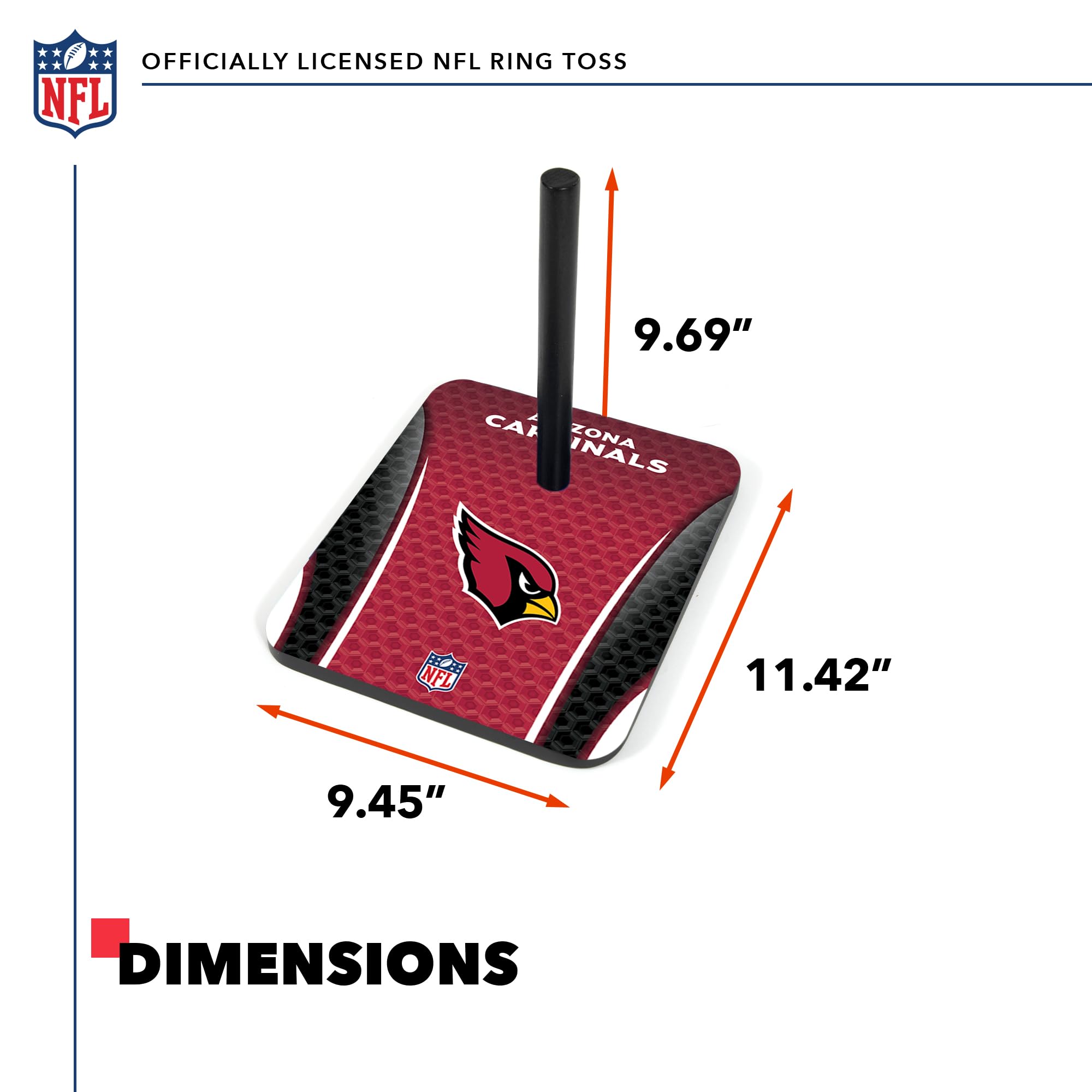 Wild Sports NFL Quoits Set with Direct Print HD Team Graphics – Tailgate Ring Toss Game – Great Gift for Any Football Fan! Ring Toss Family Outdoor Games for The Beach, BBQ, or Tailgate Party - Sports Collectibles, Sports Memorabilia, Sports Fan Shop, Sports Gifts