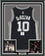 Framed Autographed/Signed DeMar DeRozan 35x39 San Antonio Black Basketball Jersey Beckett BAS COA