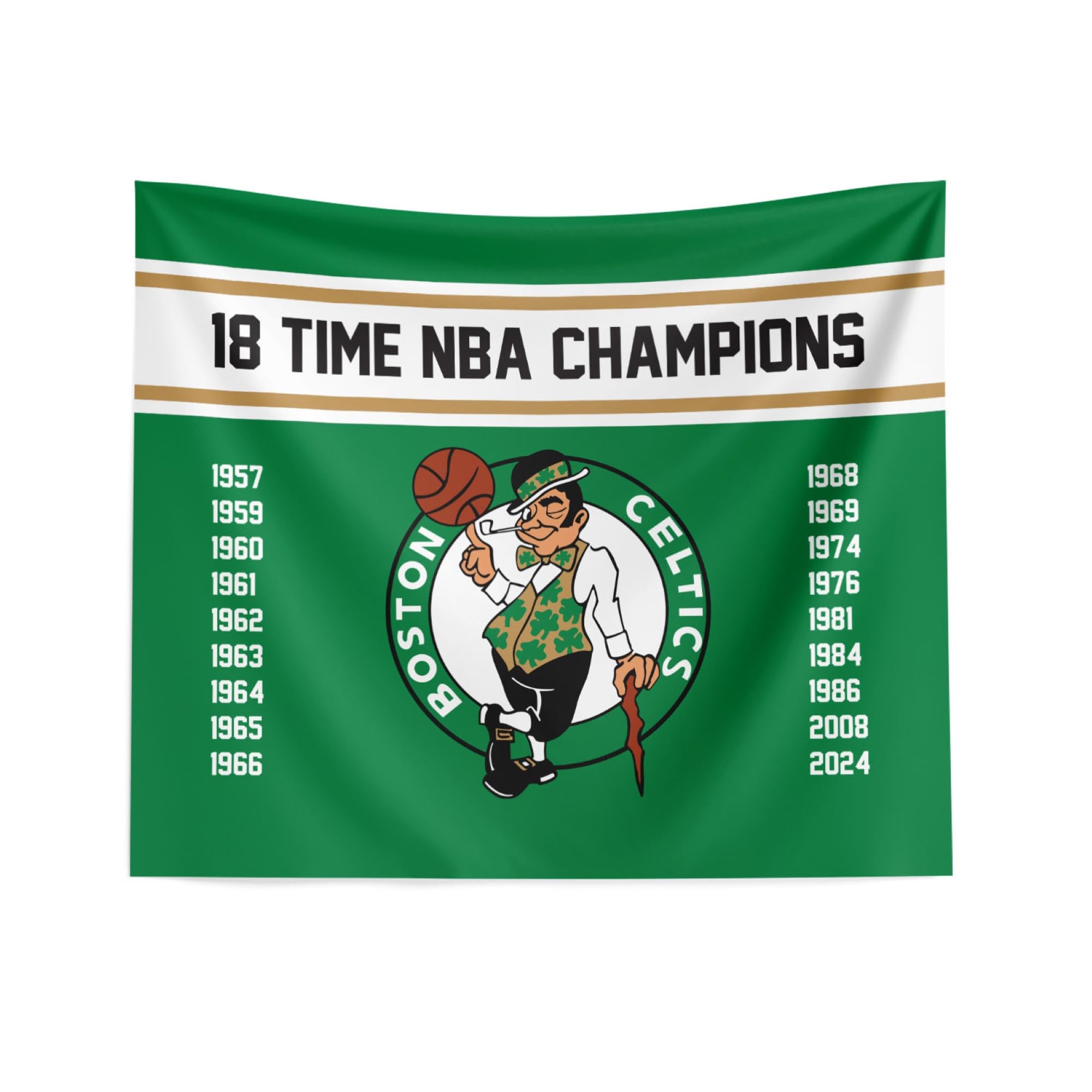 Northwest NBA Boston Celtics NBA Champions 2024 Wall Hanging Tapestry, 34" x 40", Banners - Sports Collectibles, Sports Memorabilia, Sports Fan Shop, Sports Gifts
