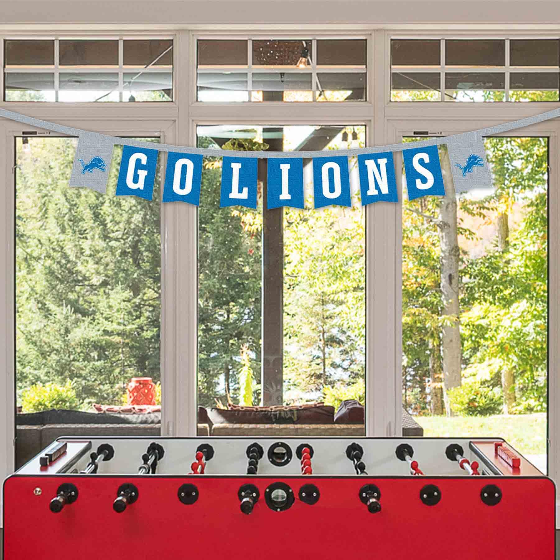 WinCraft Detroit Lions Banner String Pennant Flags - Sports Collectibles, Sports Memorabilia, Sports Fan Shop, Sports Gifts