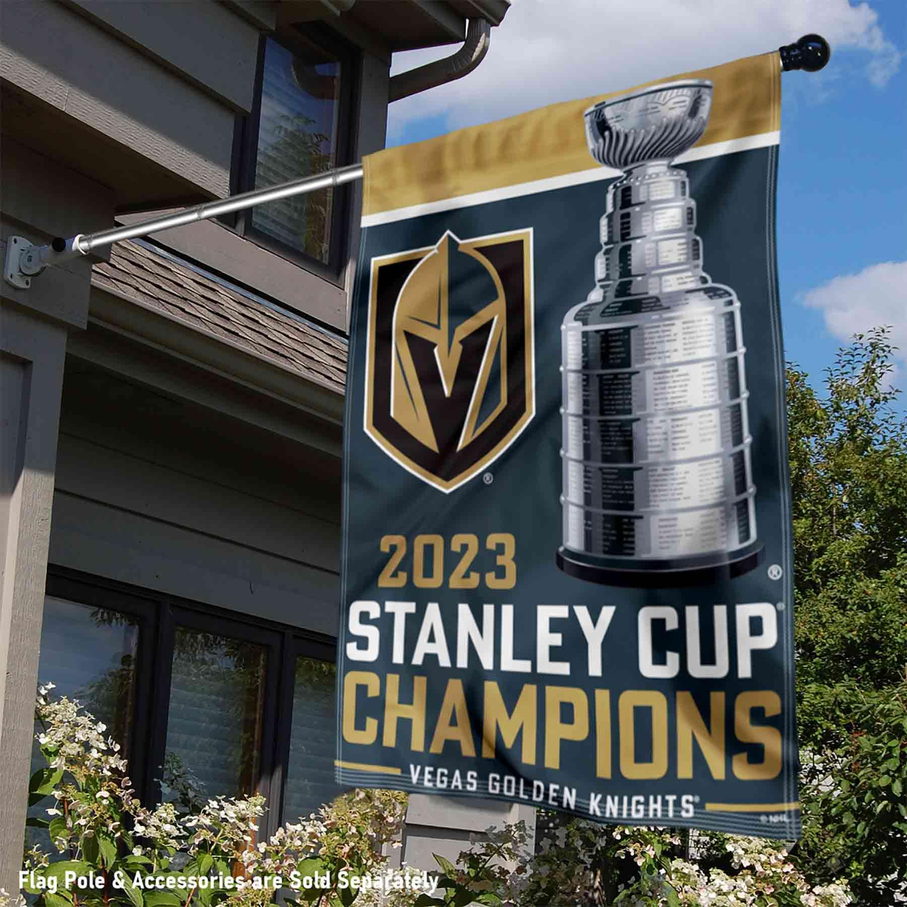 WinCraft Vegas Golden Knights 2023 Stanley Cup Champions Banner Flag - Sports Collectibles, Sports Memorabilia, Sports Fan Shop, Sports Gifts