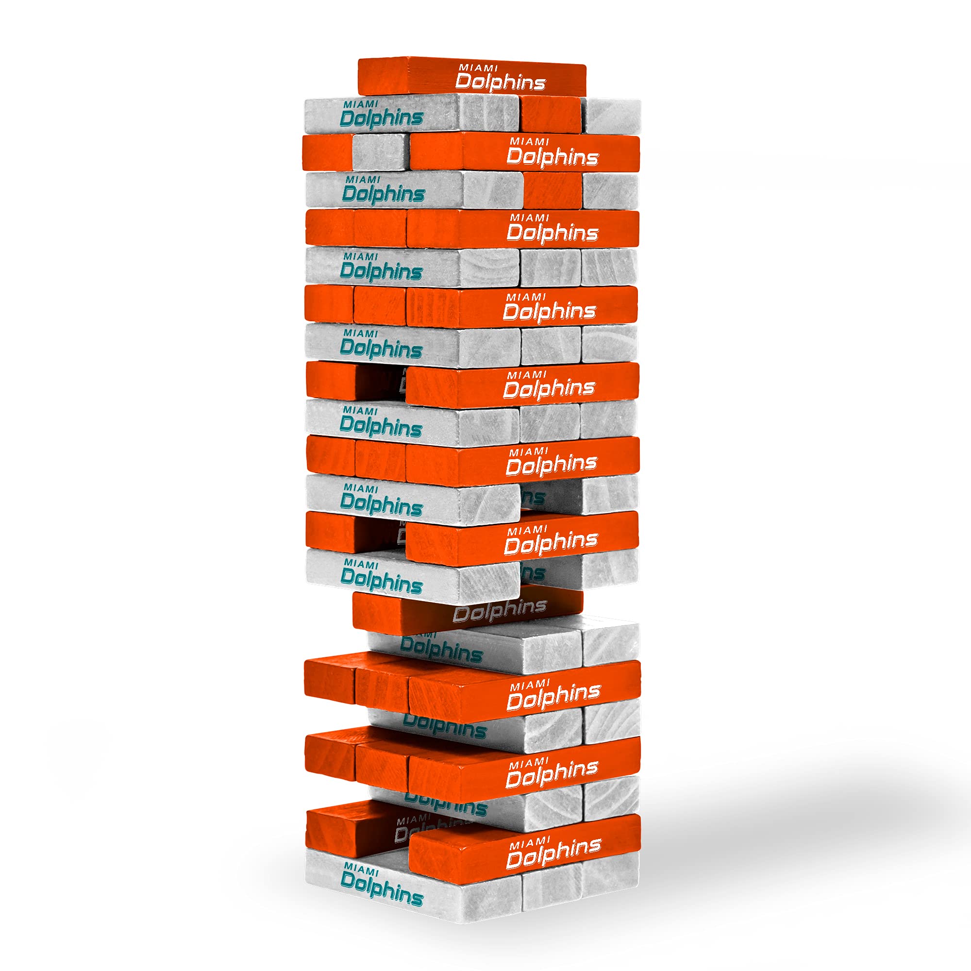 Wild Sports NFL Miami Dolphins Table Top Stackers 3" x 1" x .5", Team Color - Sports Collectibles, Sports Memorabilia, Sports Fan Shop, Sports Gifts