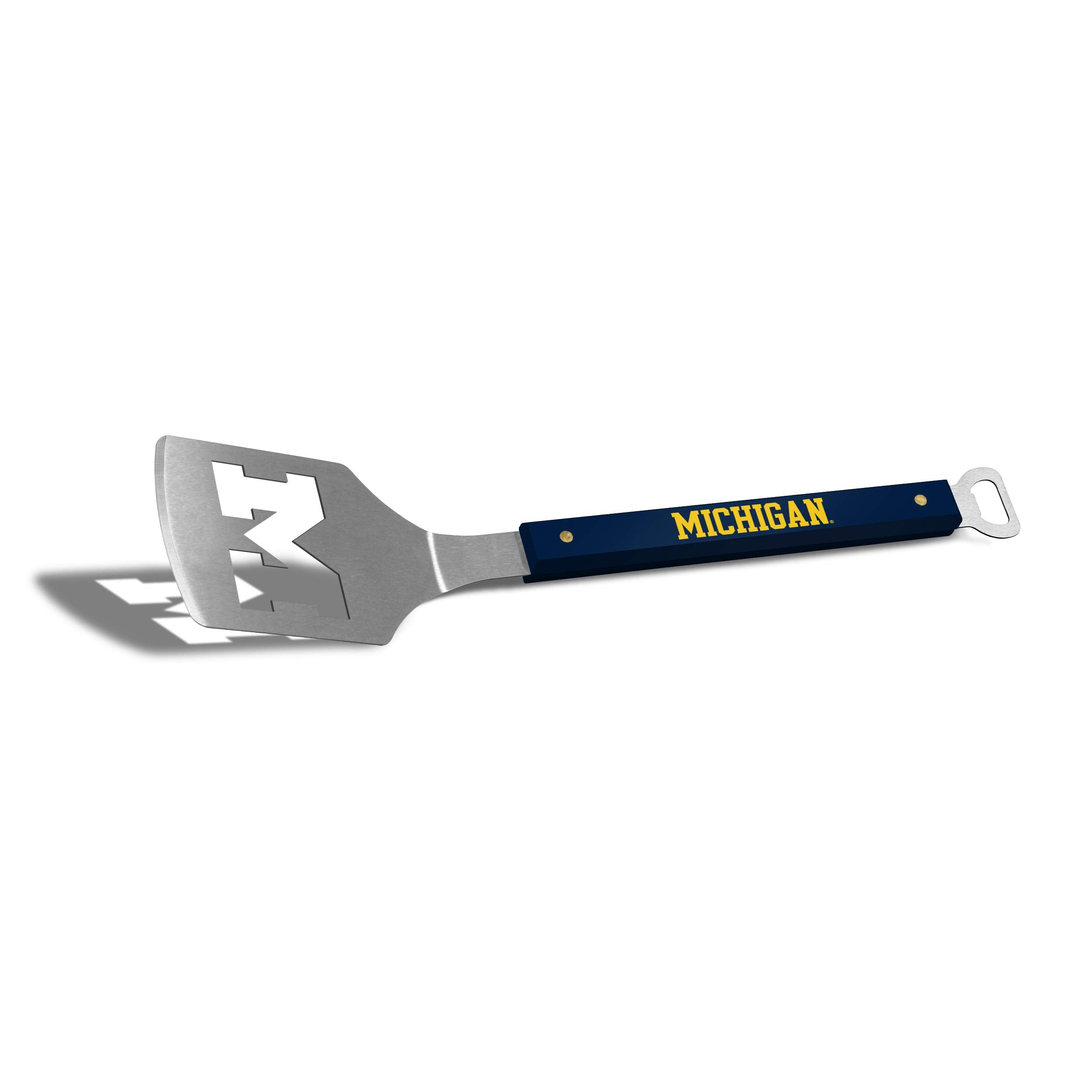 YouTheFan NCAA 18.5” Stainless Steel Team Spirit Series Sportula (Spatula) with Bottle Opener, Michigan Wolverines - Sports Collectibles, Sports Memorabilia, Sports Fan Shop, Sports Gifts