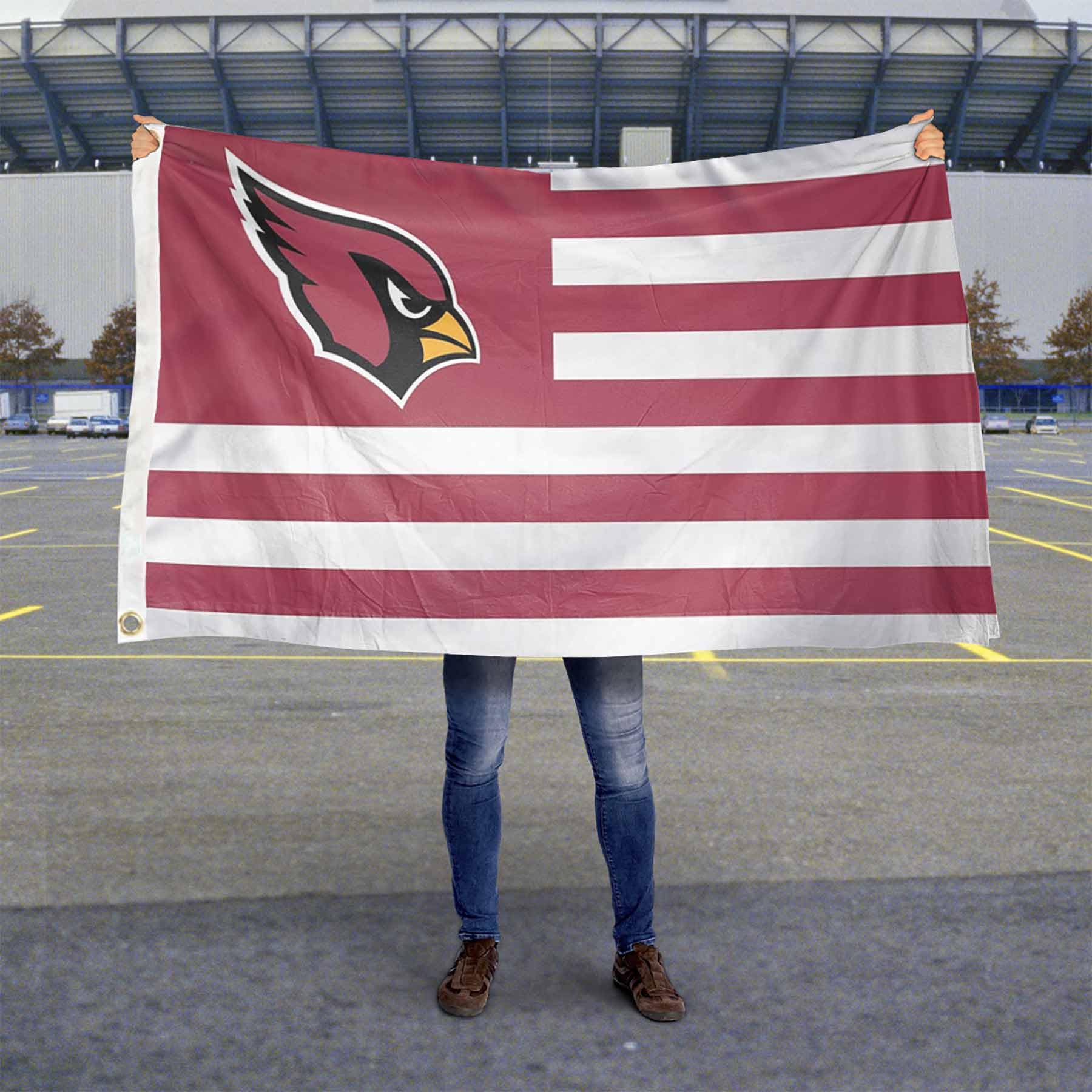 WinCraft Arizona Cardinals Nation Americana Flag Outdoor Indoor 3x5 Foot Banner - Sports Collectibles, Sports Memorabilia, Sports Fan Shop, Sports Gifts