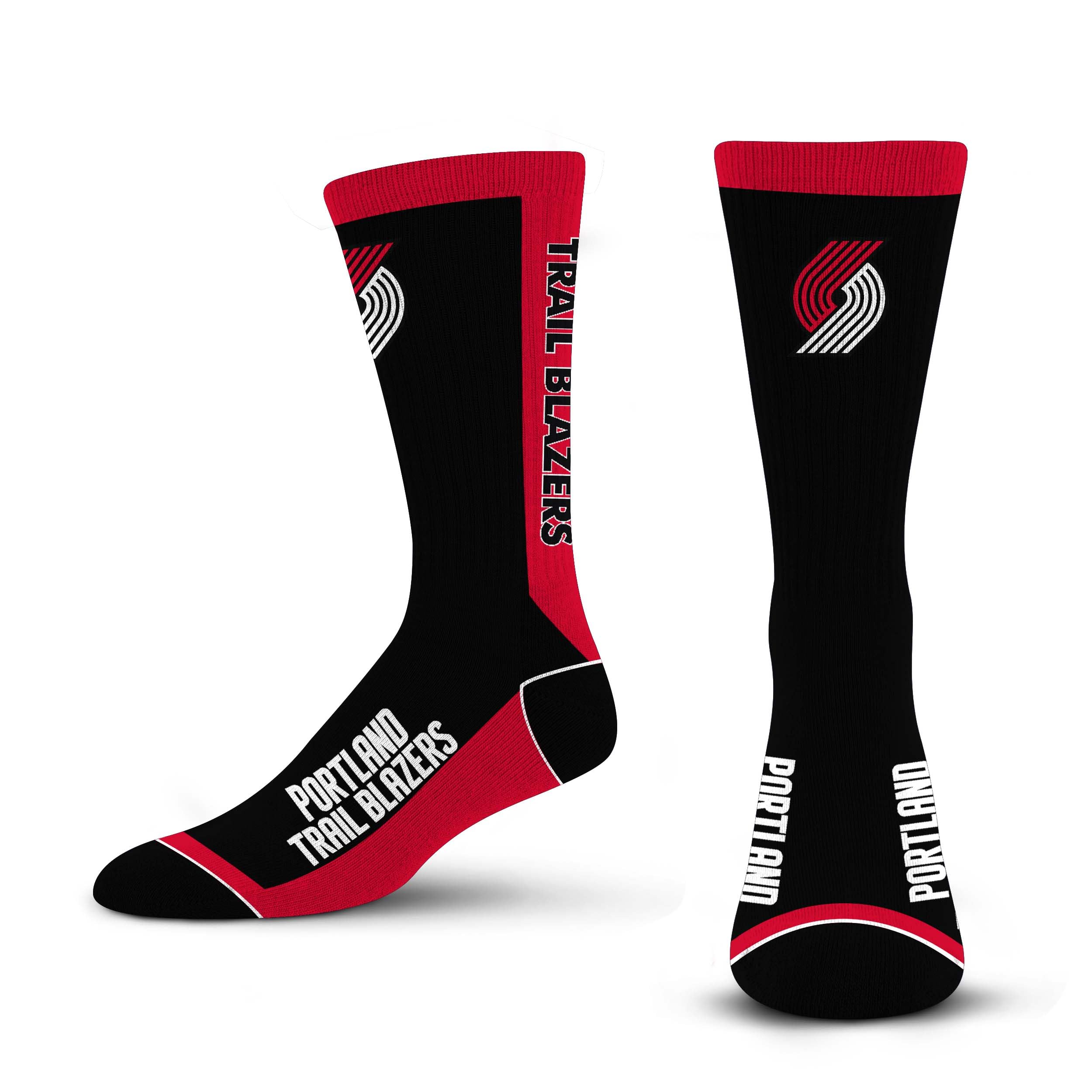 For Bare Feet NBA PORTLAND TRAILBLAZERS MVP Crew Sock Team Color Large - Sports Gifts, Sports Memorabilia, Sports Collectibles, Fan Shop