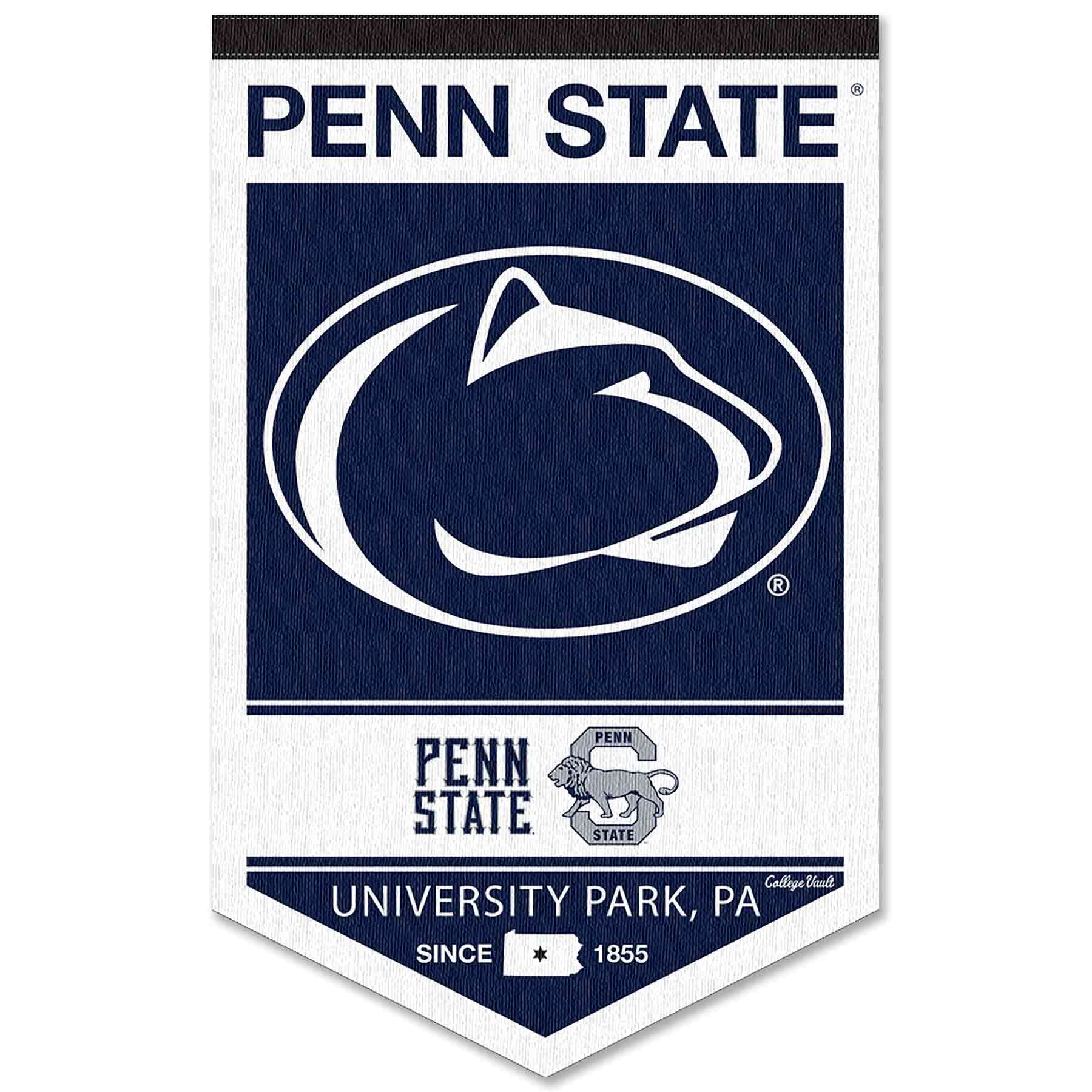 College Flags & Banners Co. Penn State Nittany Lions Heritage History Banner Pennant - Sports Collectibles, Sports Memorabilia, Sports Fan Shop, Sports Gifts