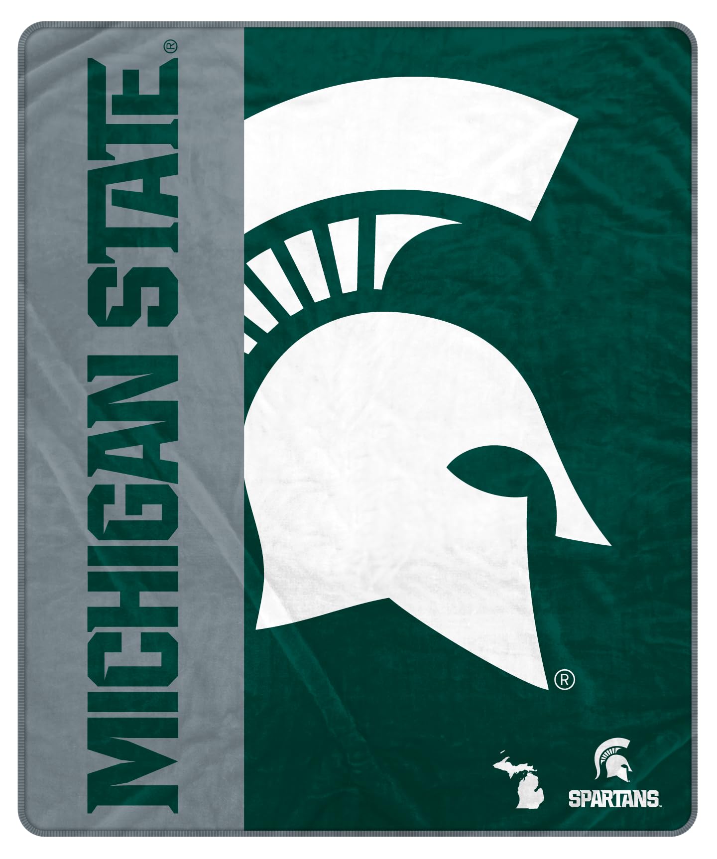 Proformance Home NCAA Michigan St Spartans Endzone Ultra Soft Tailgate Throw - Sports Gifts, Sports Memorabilia, Sports Collectibles, Fan Shop