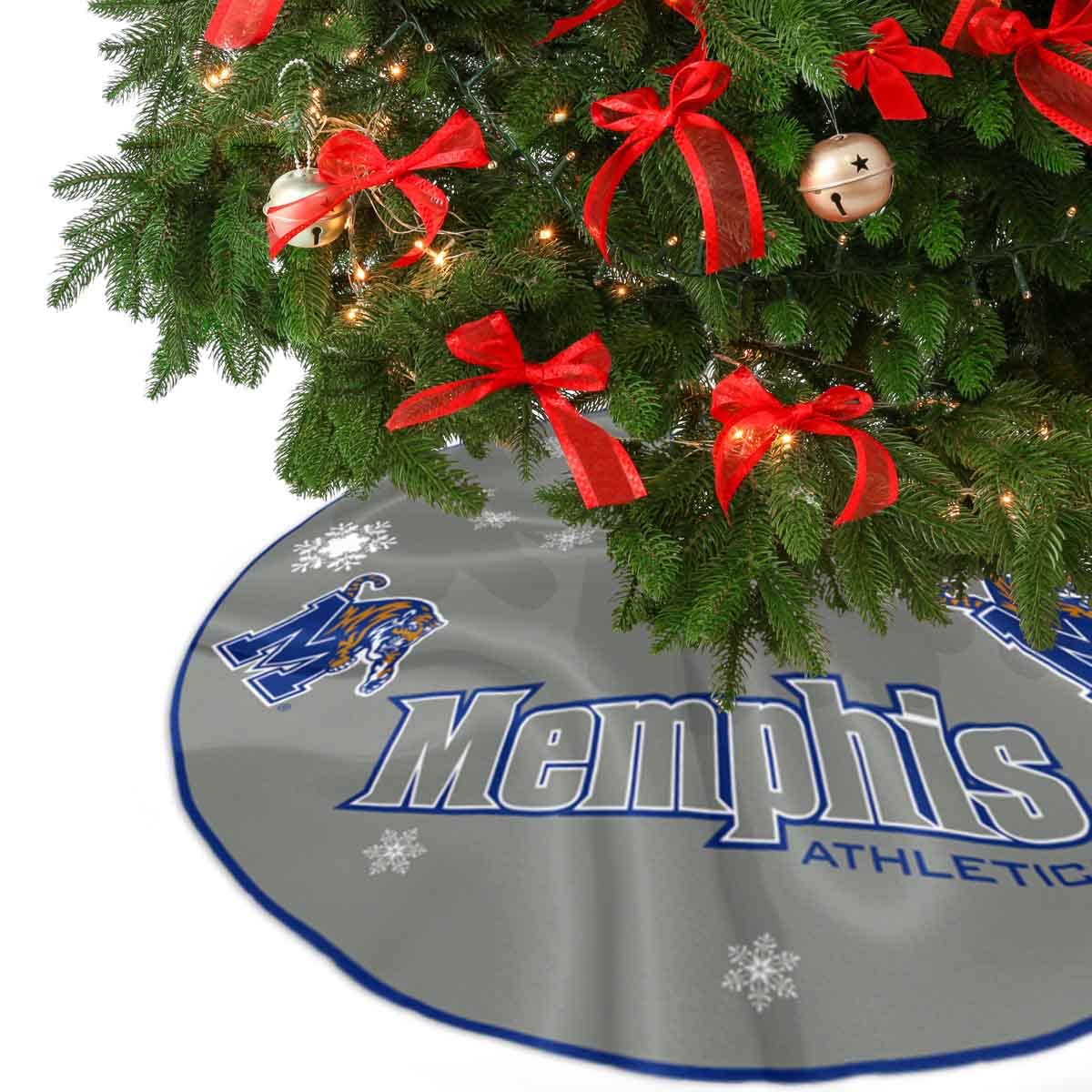 Memphis Tigers Christmas Tree Skirt Large Xmas Tree Collar Ornament - Sports Collectibles, Sports Memorabilia, Sports Fan Shop, Sports Gifts