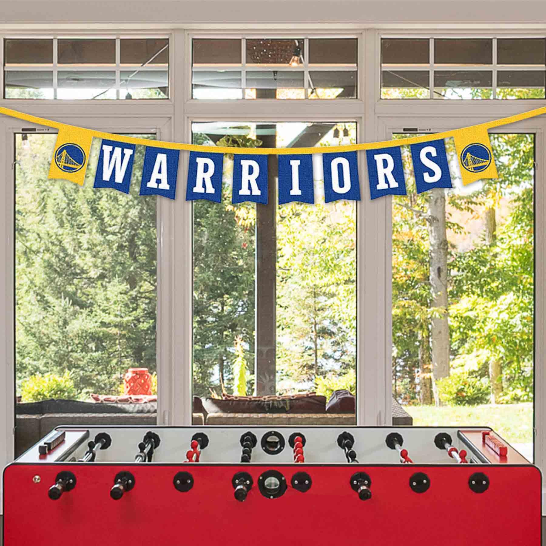 WinCraft Golden State Warriors Banner String Pennant Flags - Sports Collectibles, Sports Memorabilia, Sports Fan Shop, Sports Gifts