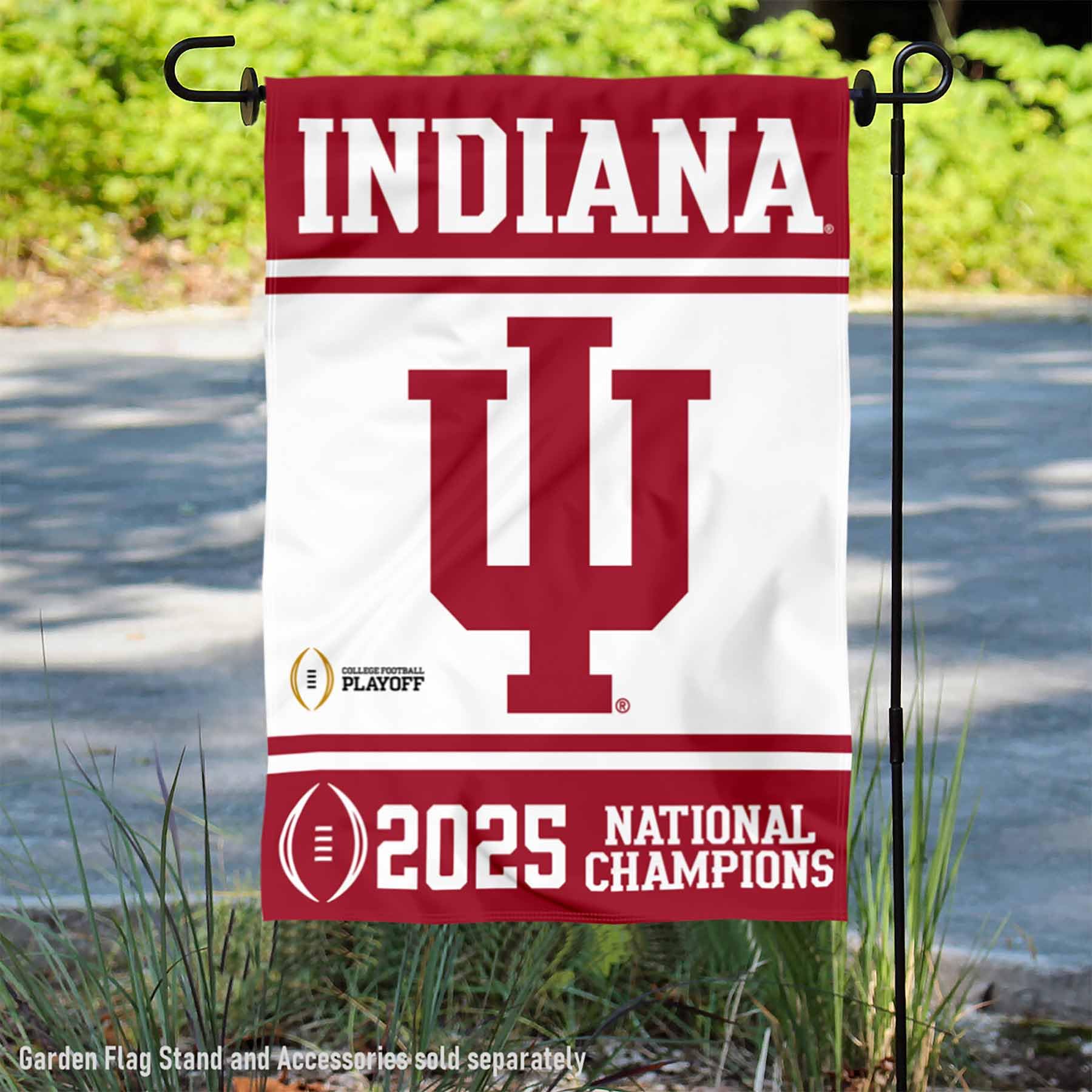 Indiana Hoosiers 2025 National Champions Garden Banner Flag - Sports Gifts, Sports Memorabilia, Sports Collectibles, Fan Shop