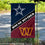 WinCraft House Divided Cowboys and Commanders Double Sided Garden Flag - Sports Collectibles, Sports Memorabilia, Sports Fan Shop, Sports Gifts