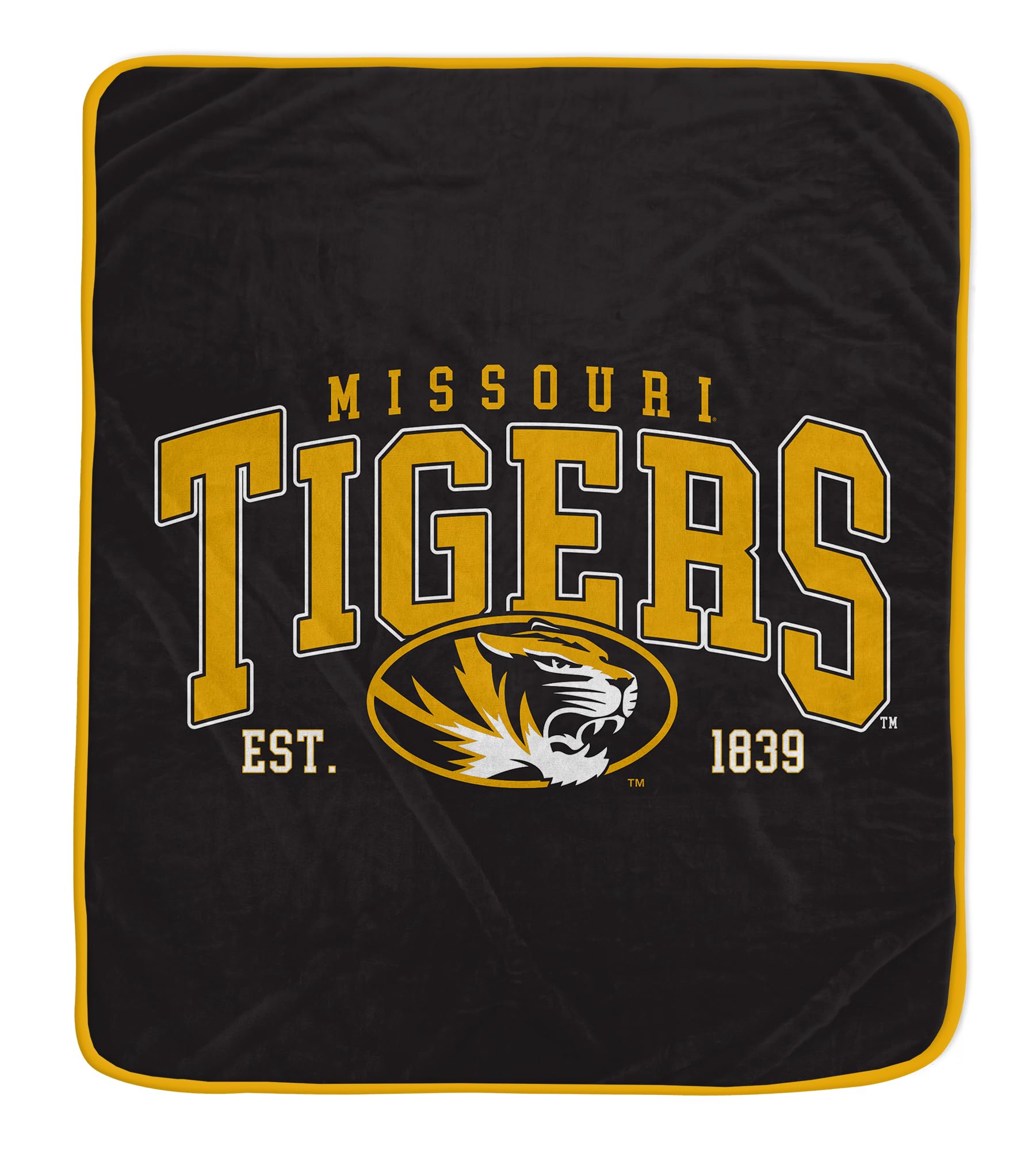 NCAA Missouri Tigers Vintage Arch Block Ultra Soft Blanket - Sports Gifts, Sports Memorabilia, Sports Collectibles, Fan Shop