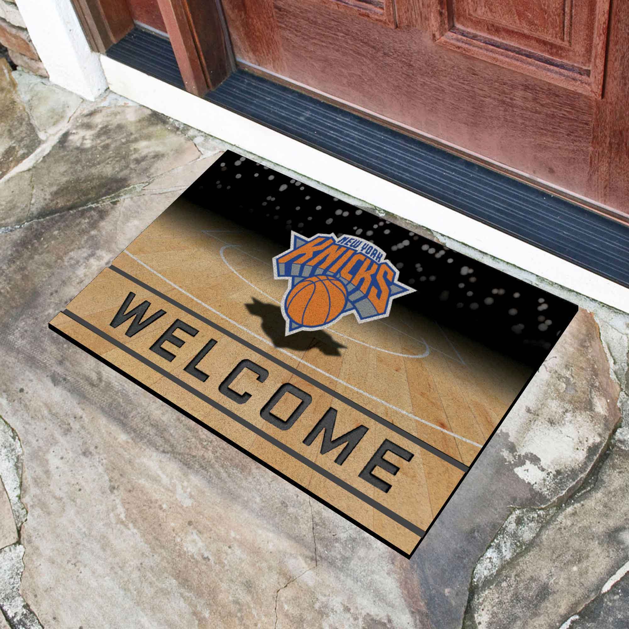 NBA - New York Knicks Crumb Rubber Door Mat - Sports Gifts, Sports Memorabilia, Sports Collectibles, Fan Shop