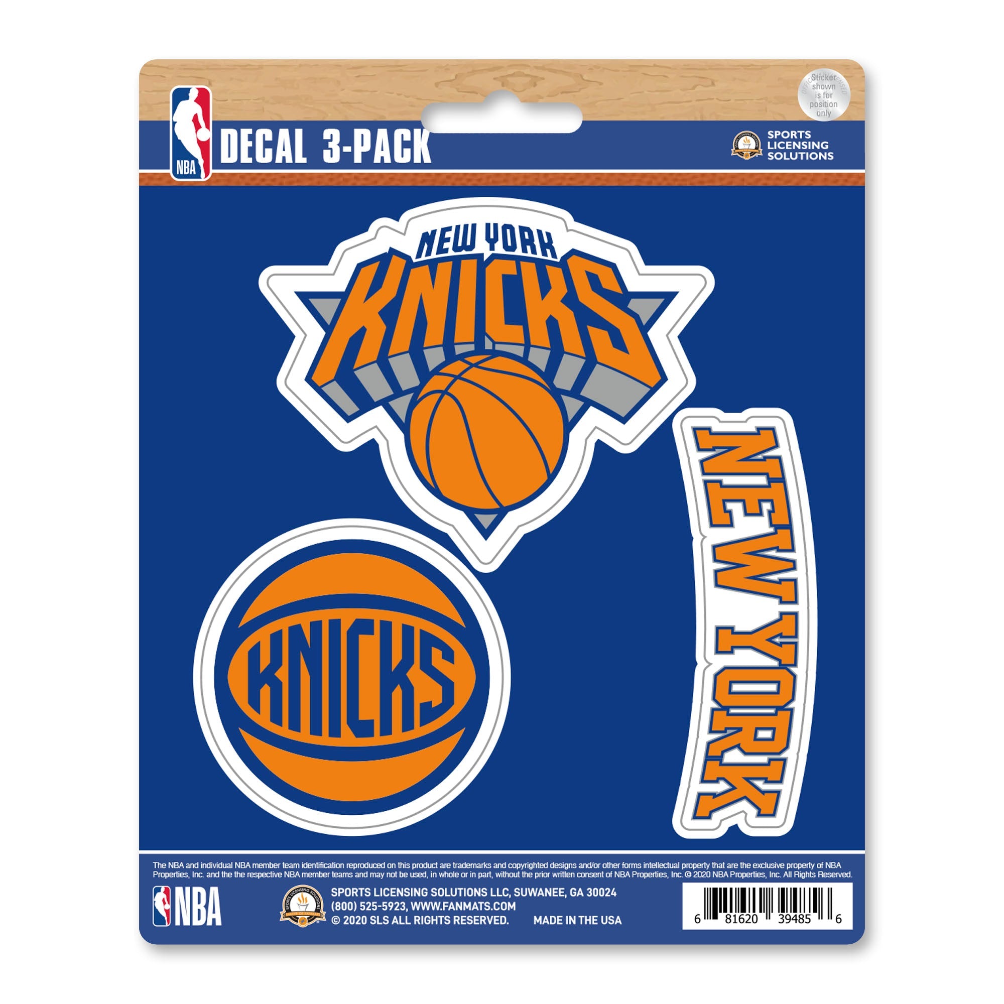 NBA - New York Knicks Decal 3-pk