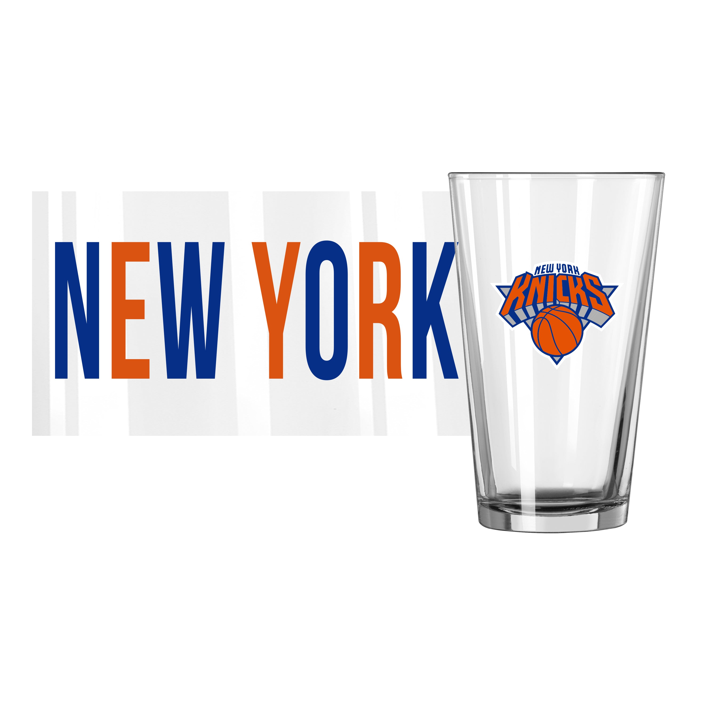 New York Knicks 16oz Overtime Pint Glass - Sports Gifts, Sports Memorabilia, Sports Collectibles, Fan Shop