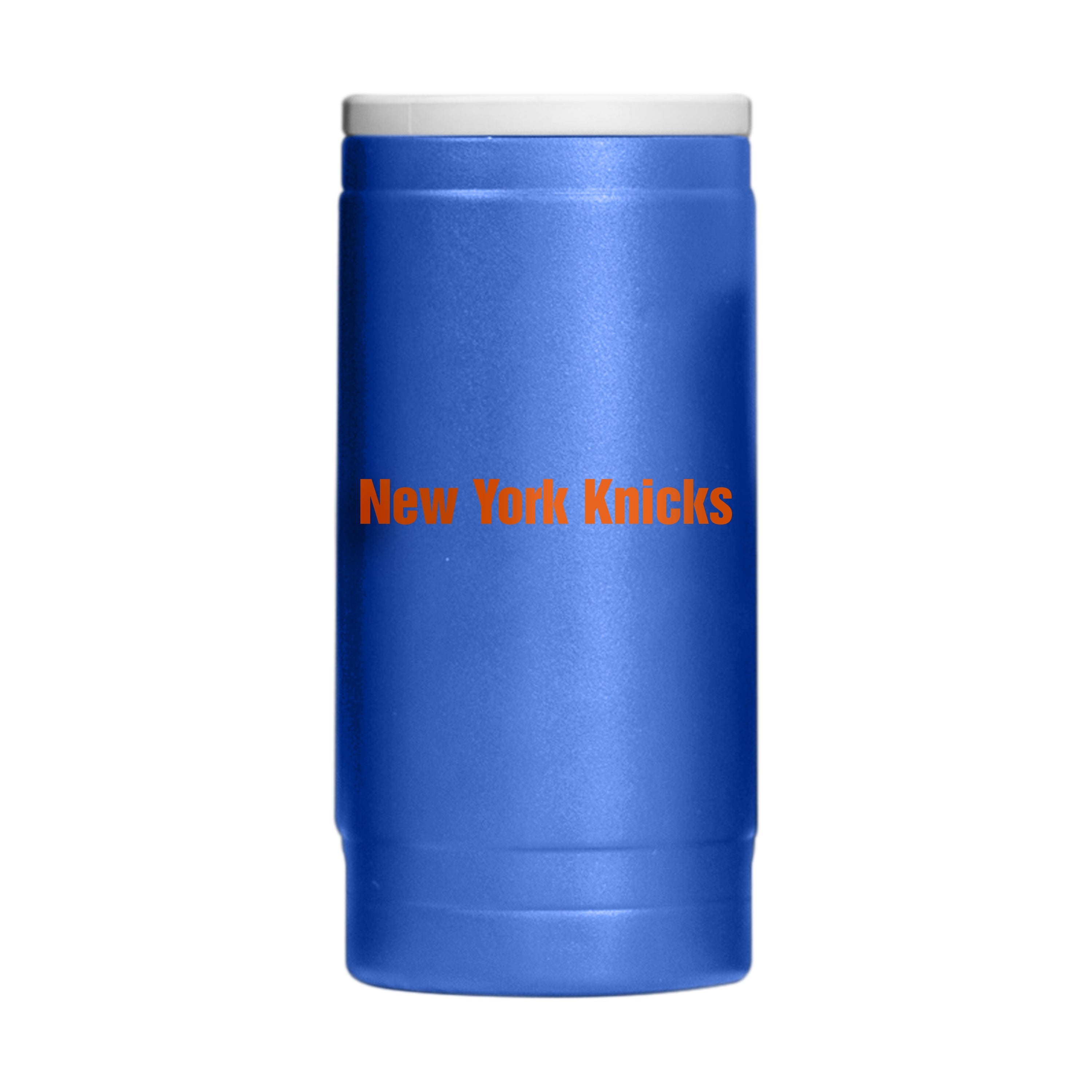 New York Knicks 12oz Flipside Powder Coat Slim Can Coolie - Sports Gifts, Sports Memorabilia, Sports Collectibles, Fan Shop