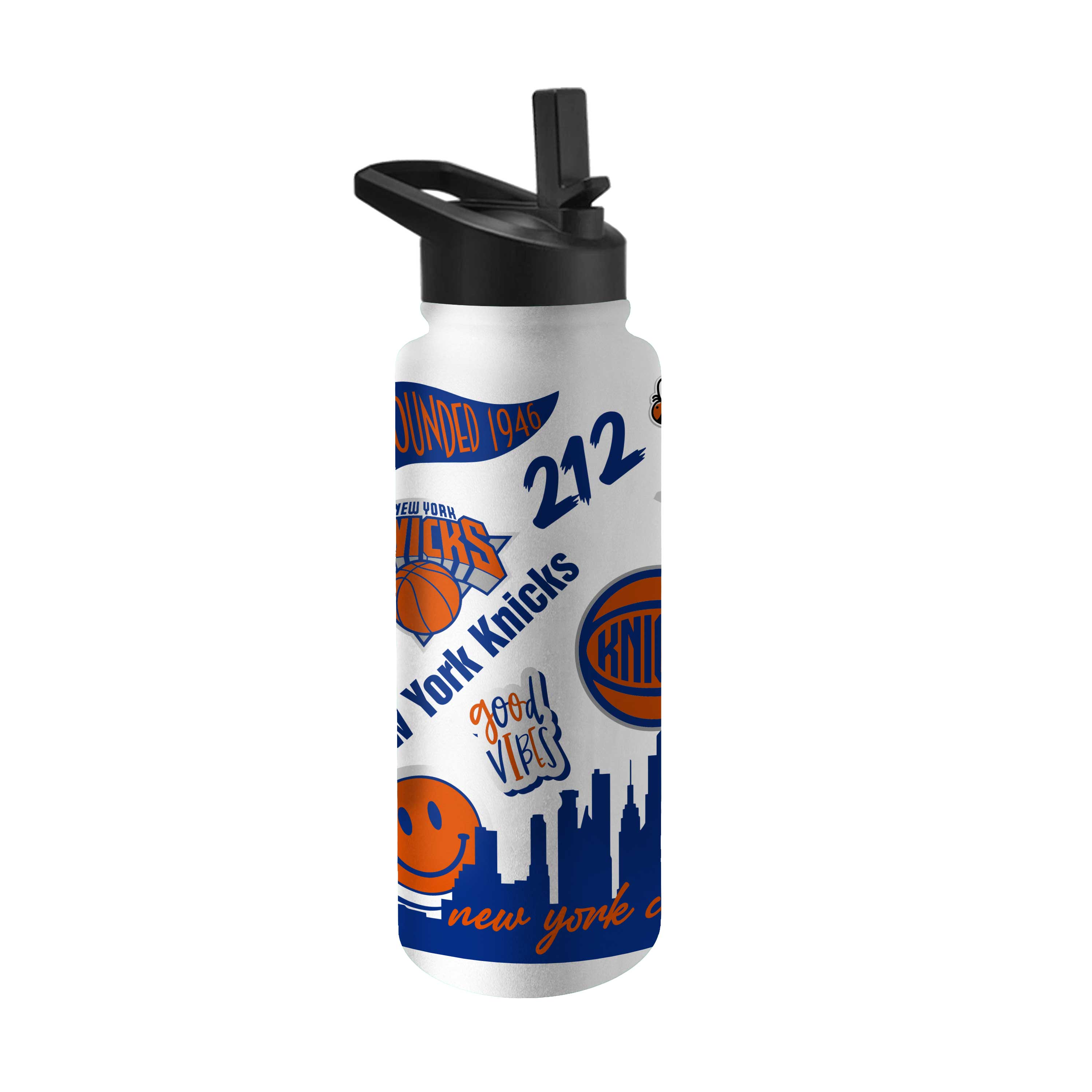 New York Knicks 34oz Native Quencher Bottle - Sports Gifts, Sports Memorabilia, Sports Collectibles, Fan Shop