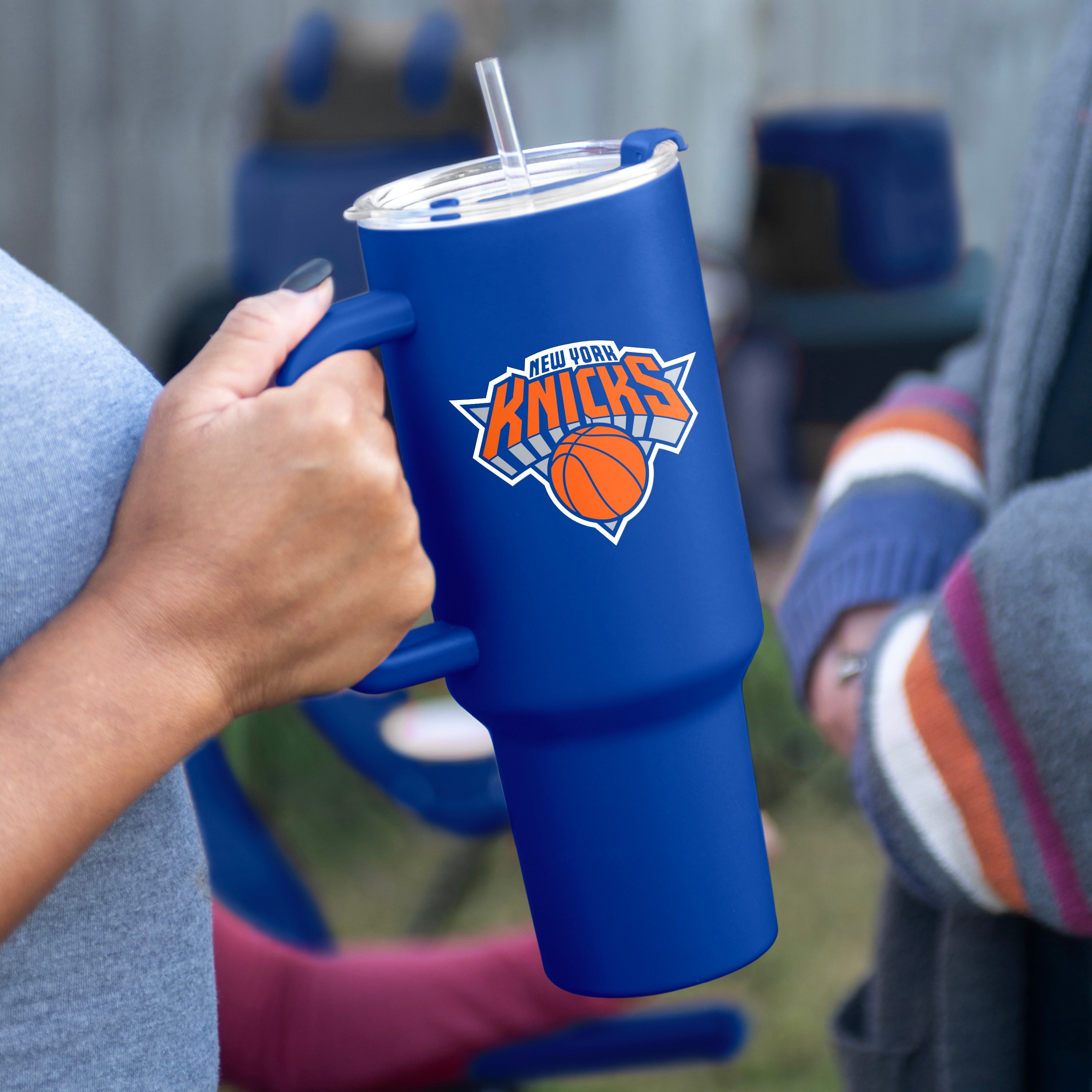 NY Knicks 40oz Flipside Powder Coat Tumbler - Sports Gifts, Sports Memorabilia, Sports Collectibles, Fan Shop