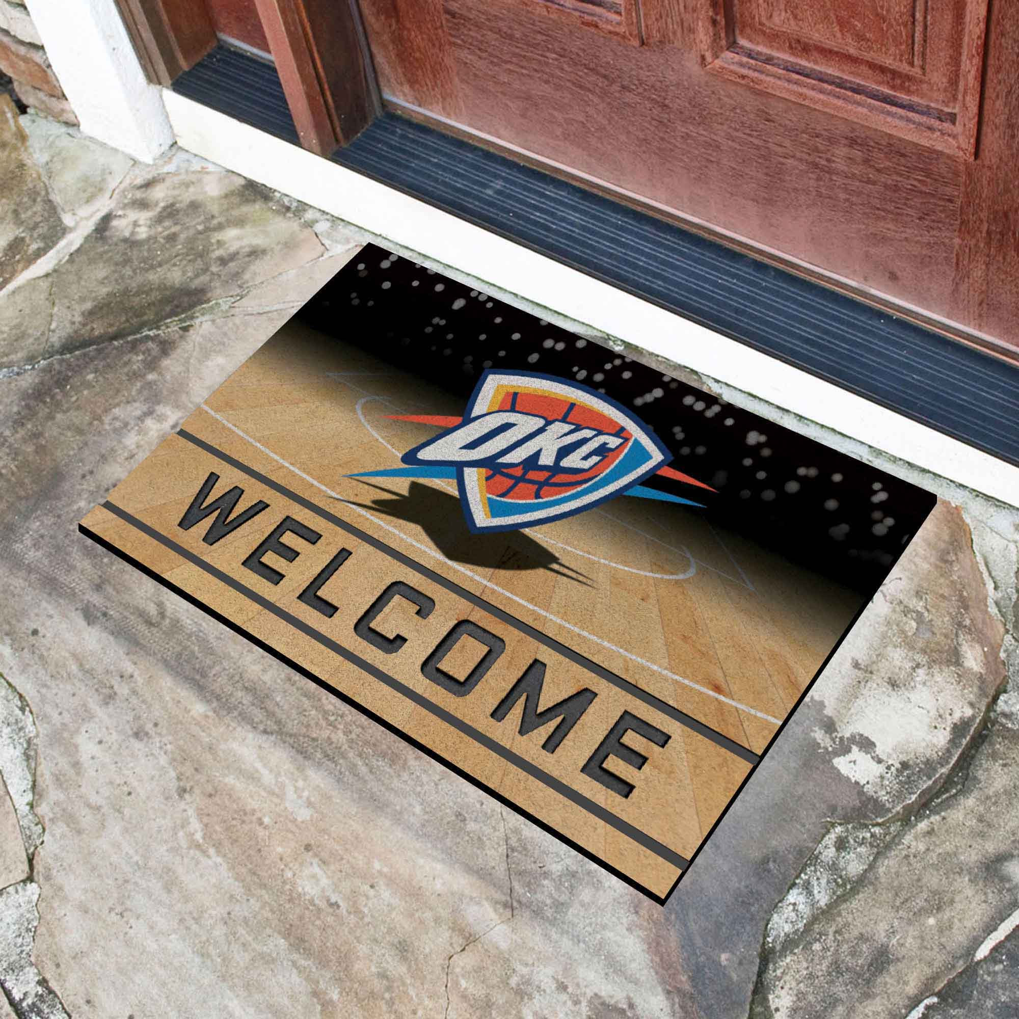 NBA - Oklahoma City Thunder Crumb Rubber Door Mat - Sports Gifts, Sports Memorabilia, Sports Collectibles, Fan Shop